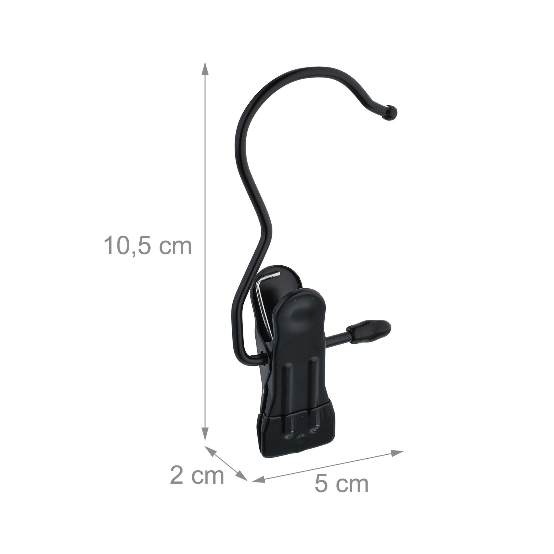 Drehbare Stiefelklammern 25er-Set Schwarz von Relaxdays