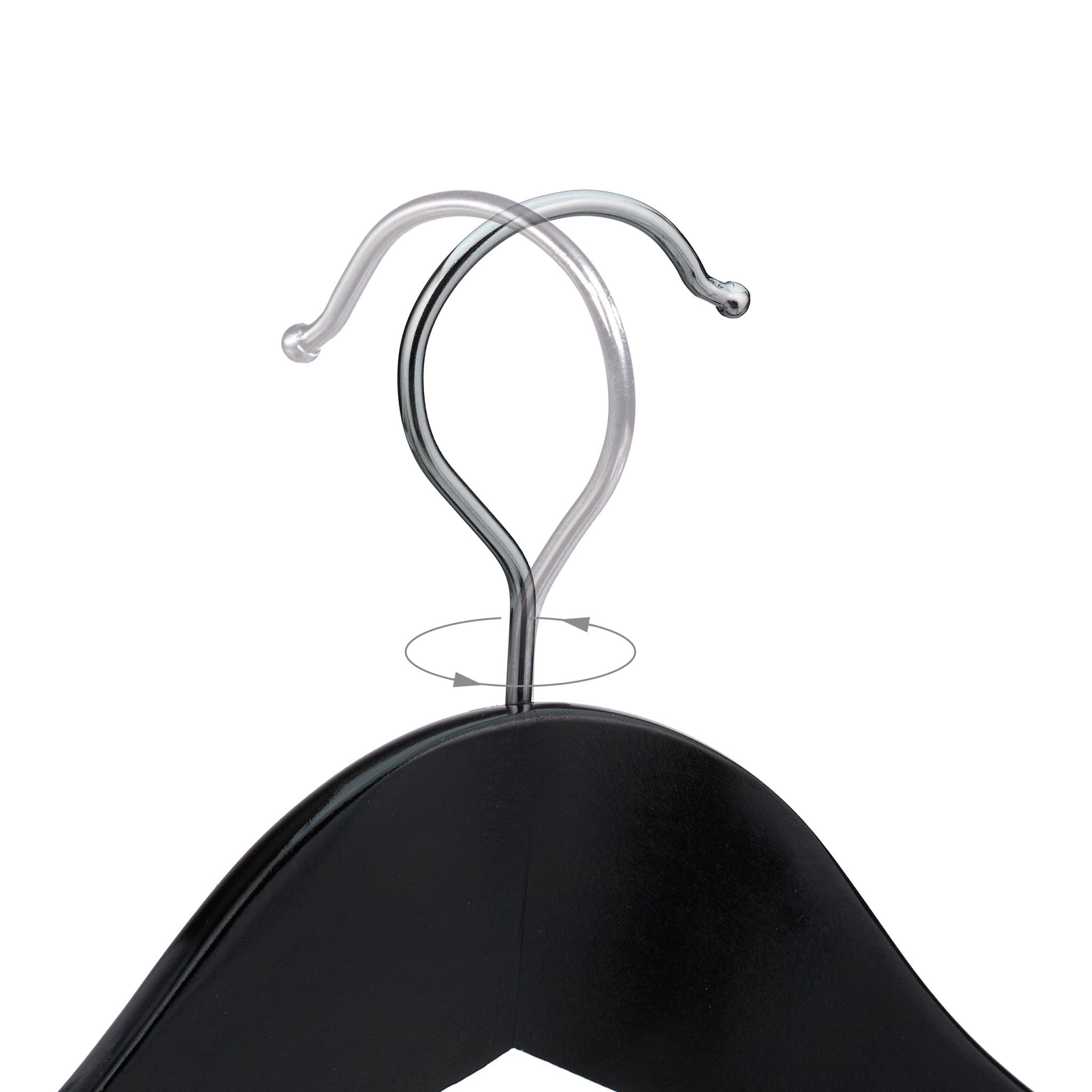Anzug Kleiderbügel 8er-Set Schwarz-Silber von Relaxdays