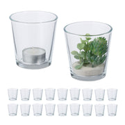 Teelichtgläser 20er-Set Transparent von Relaxdays