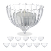 Teelichthalter schwimmend 12er-Set Transparent von Relaxdays