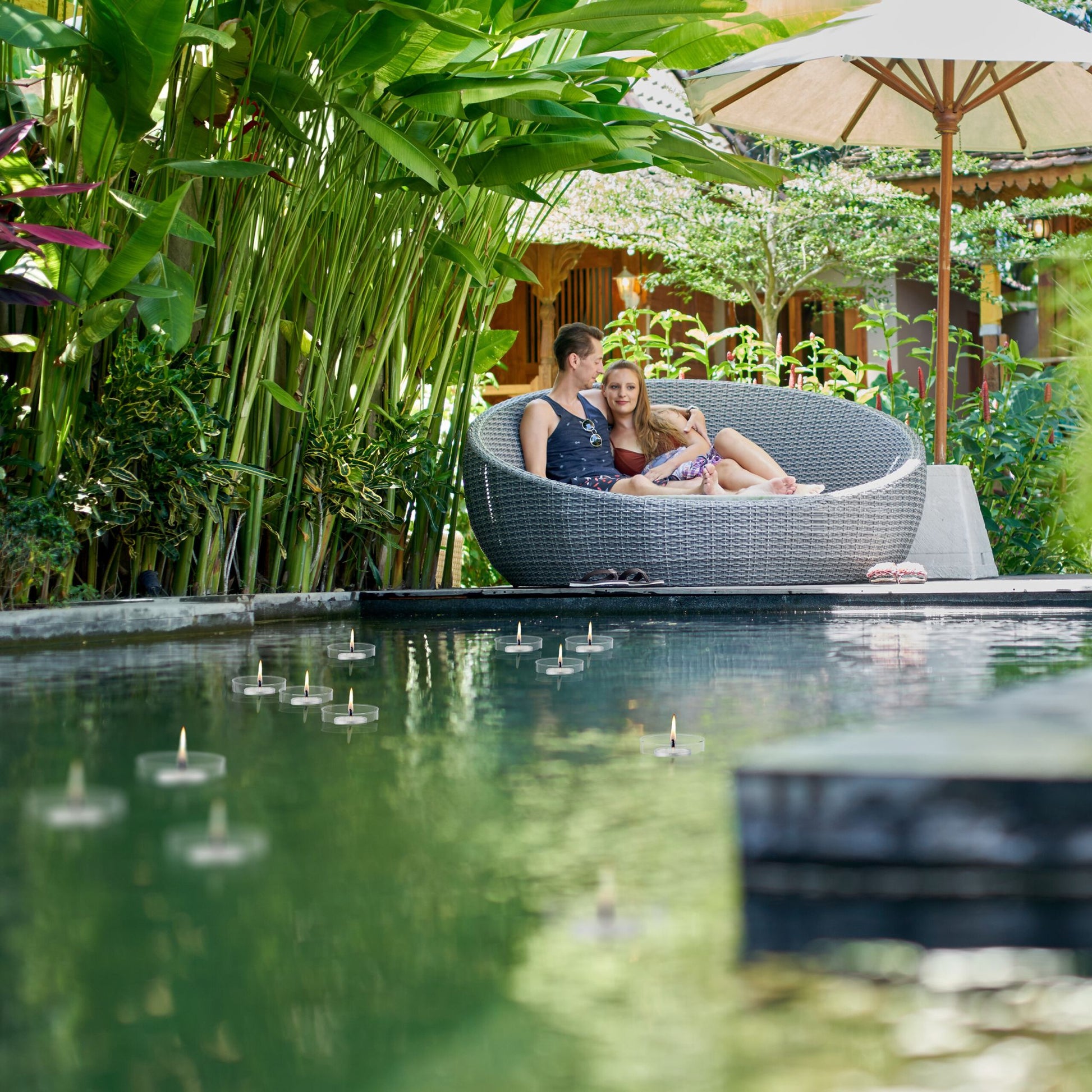 Teelichthalter rund schwimmend 12er-Set Transparent von Relaxdays