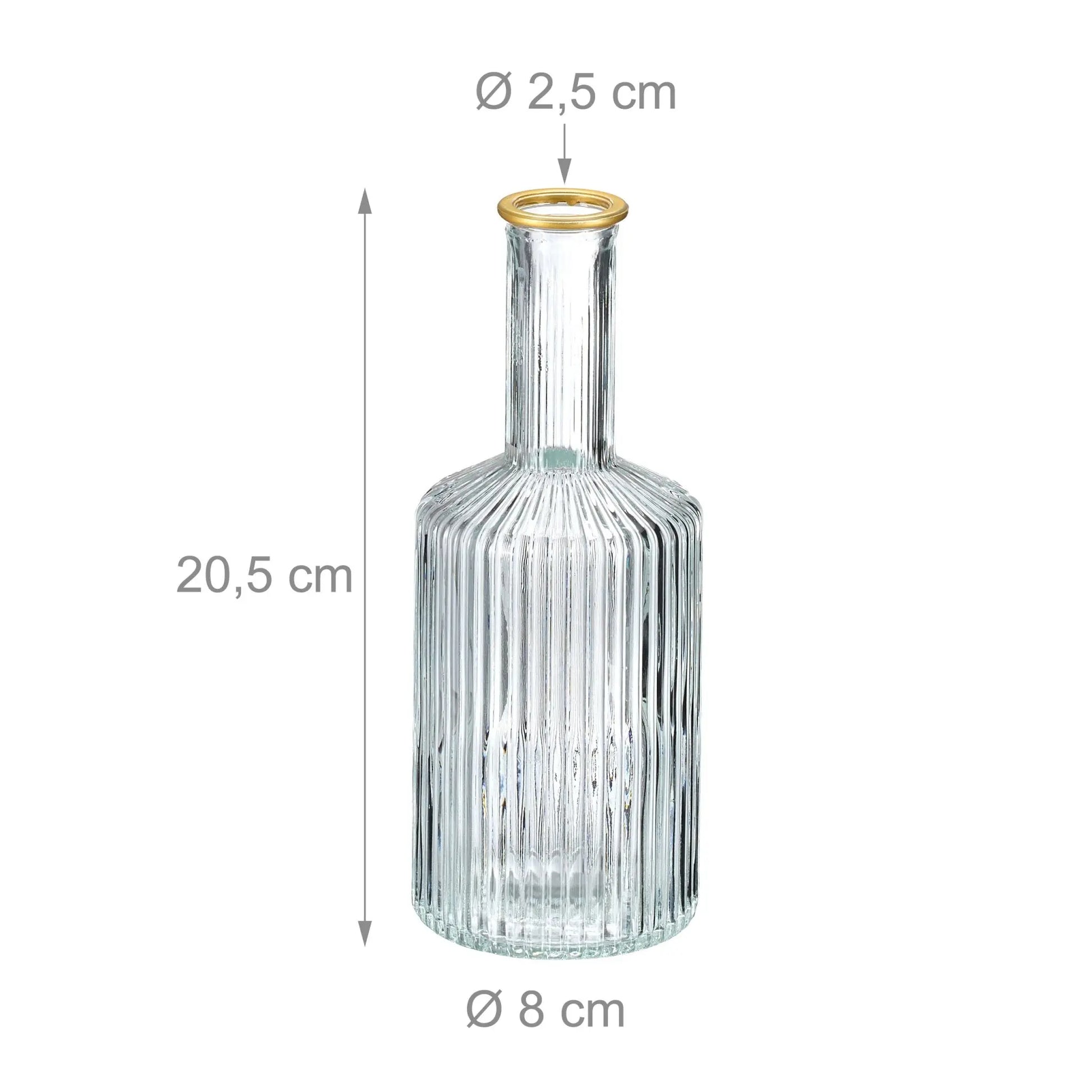 Vasen 3er-Set Blau-Grün-Transparent von Relaxdays