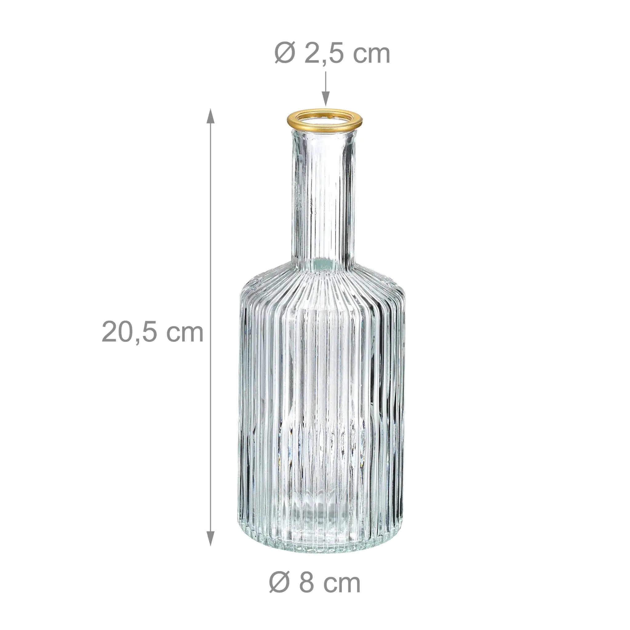 Vasen 3er-Set Blau-Grün-Transparent von Relaxdays