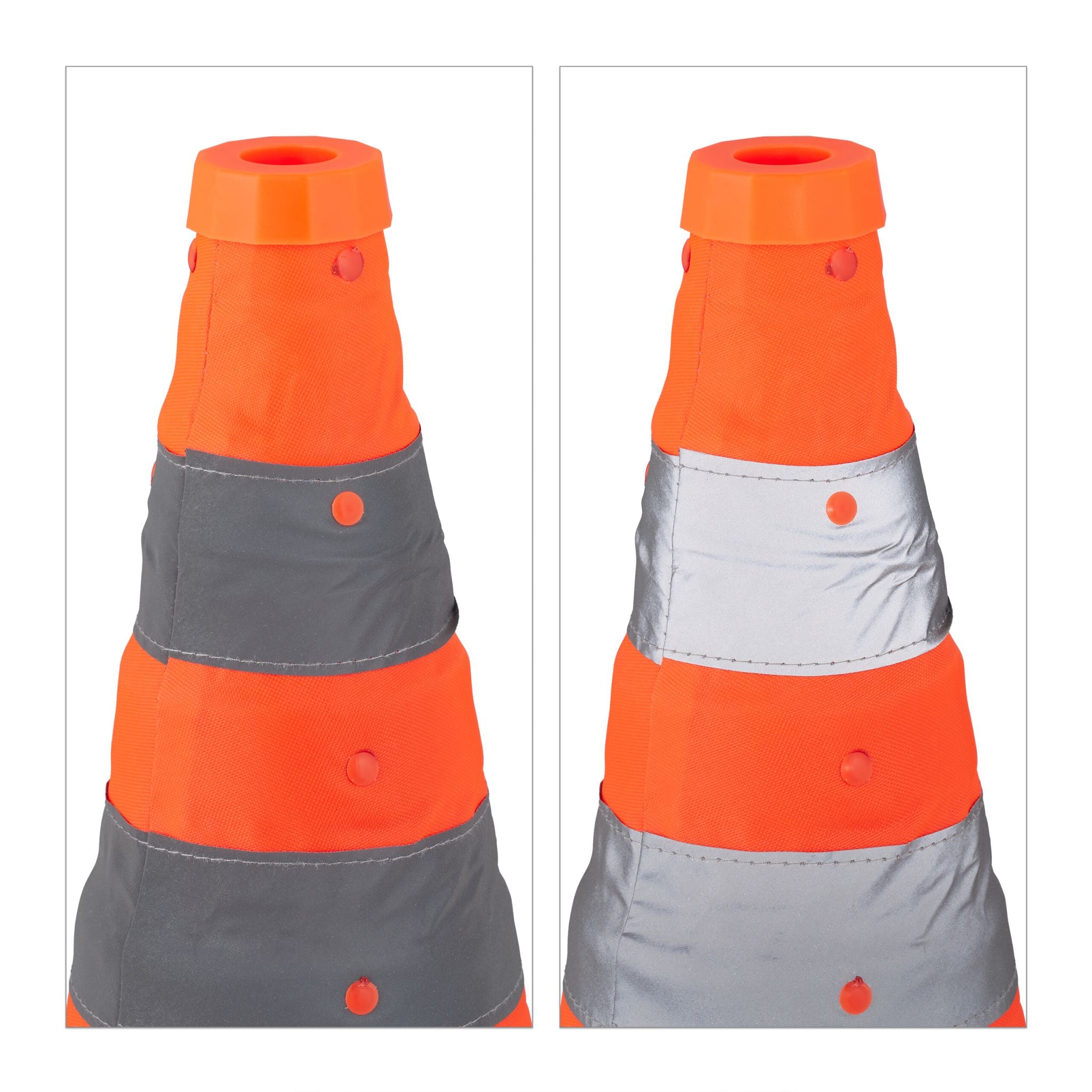 Faltbare Pylonen 2er-Set Orange-Silber von Relaxdays