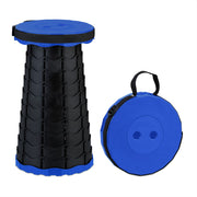 Teleskophocker Camping Blau-Schwarz von Relaxdays