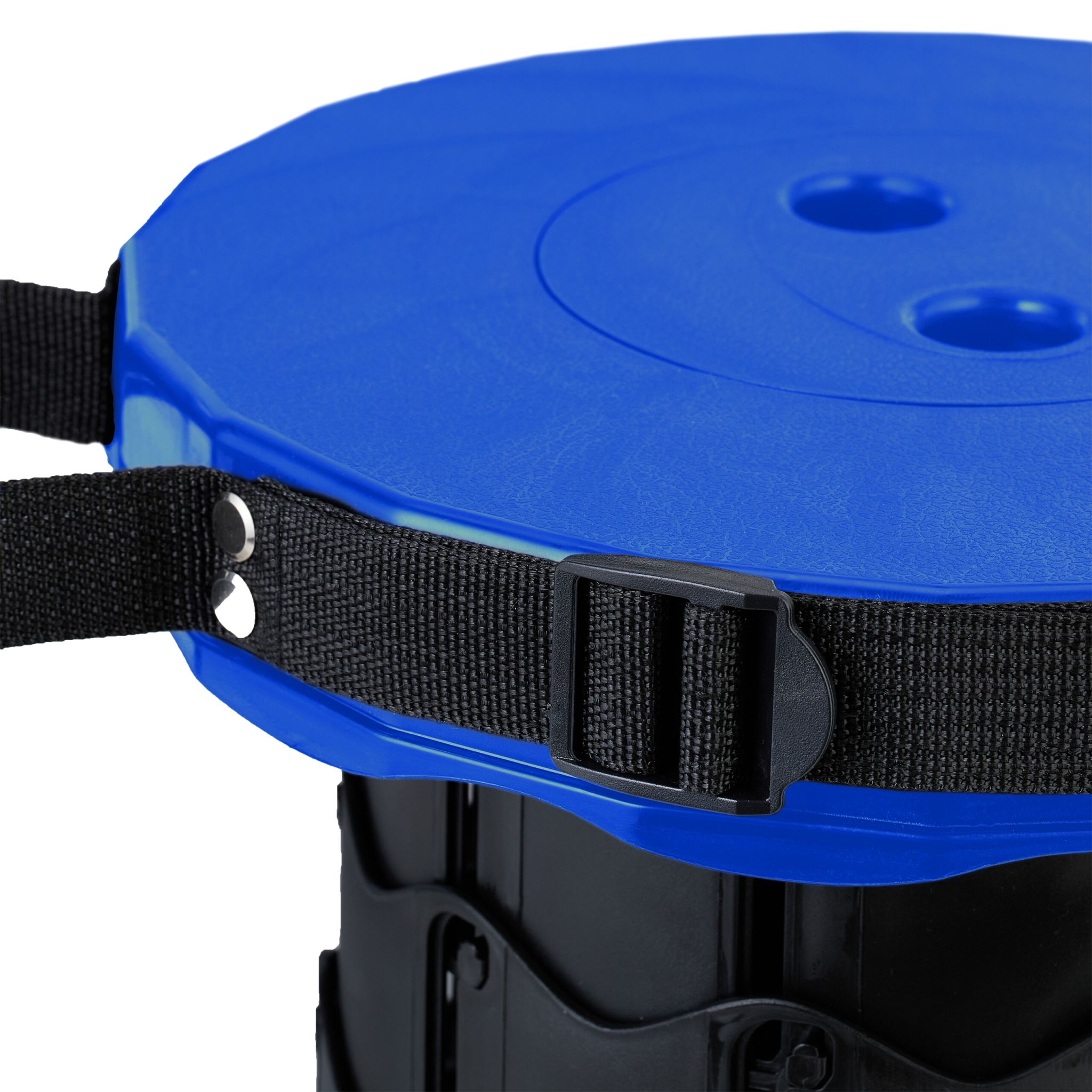Teleskophocker Camping Blau-Schwarz von Relaxdays
