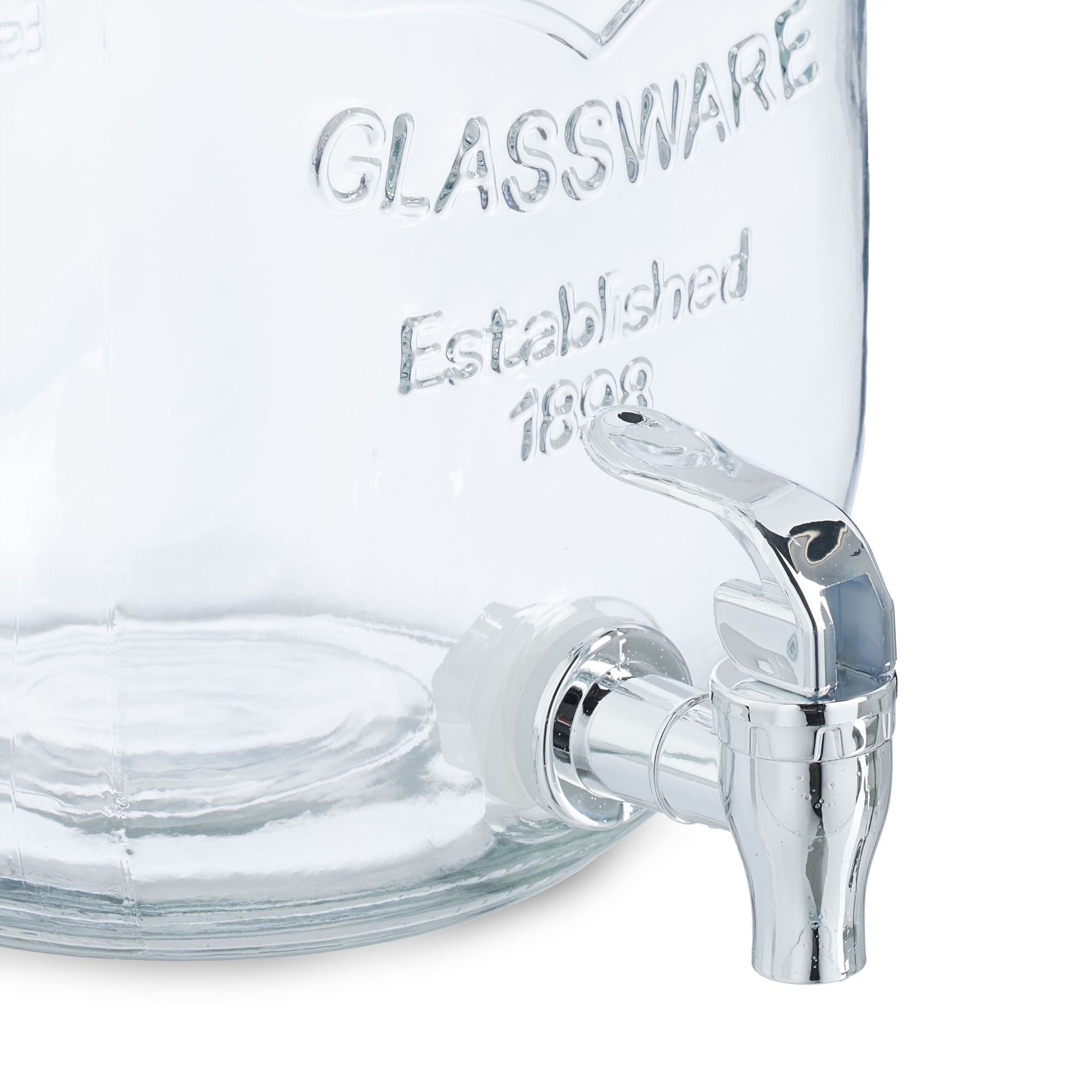Getränkespender mit Einsatz Silber-Transparent von Relaxdays