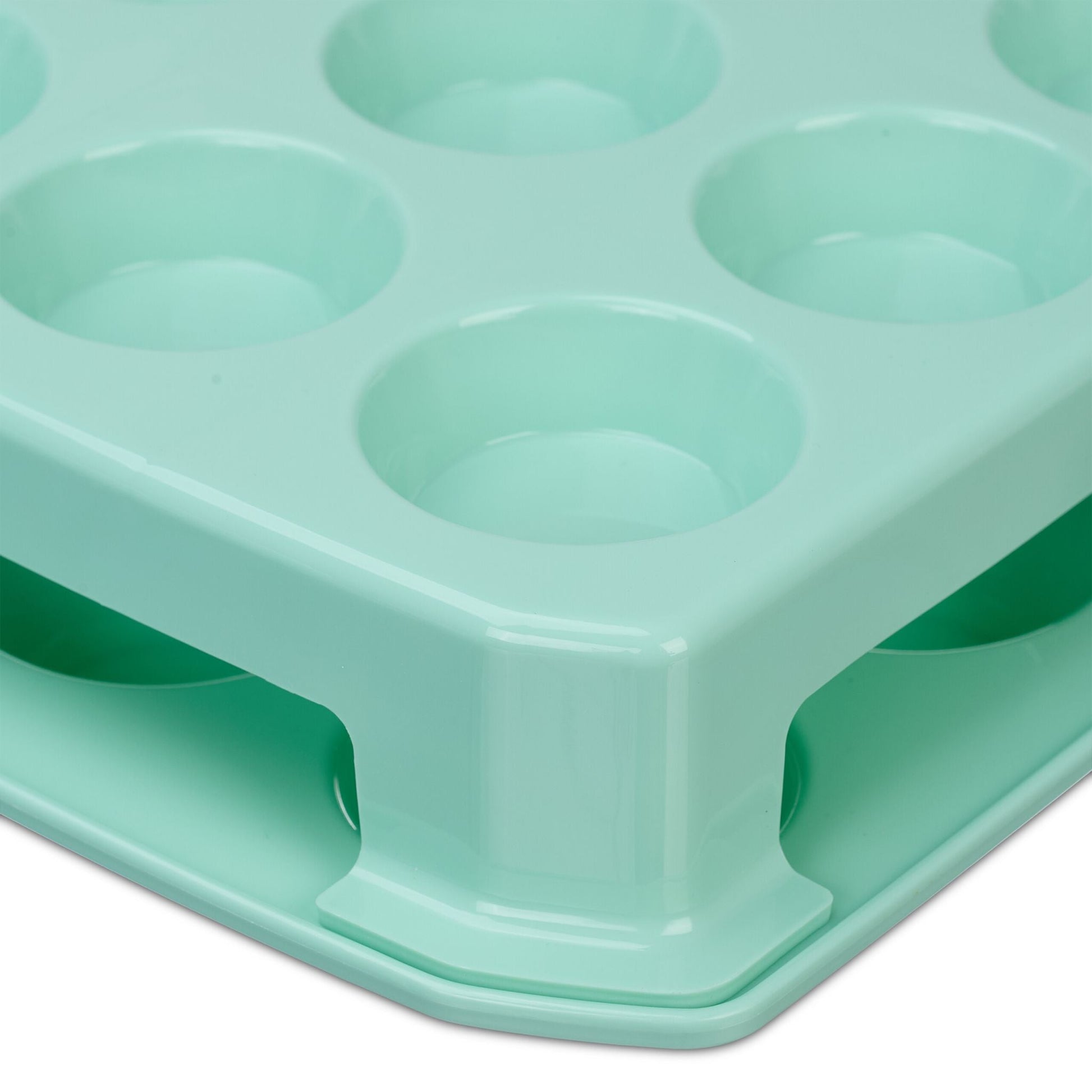 Muffin Transportbox für 24 Stück Transparent-Türkis von Relaxdays