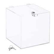 Losbox Acryl Silber-Transparent von Relaxdays