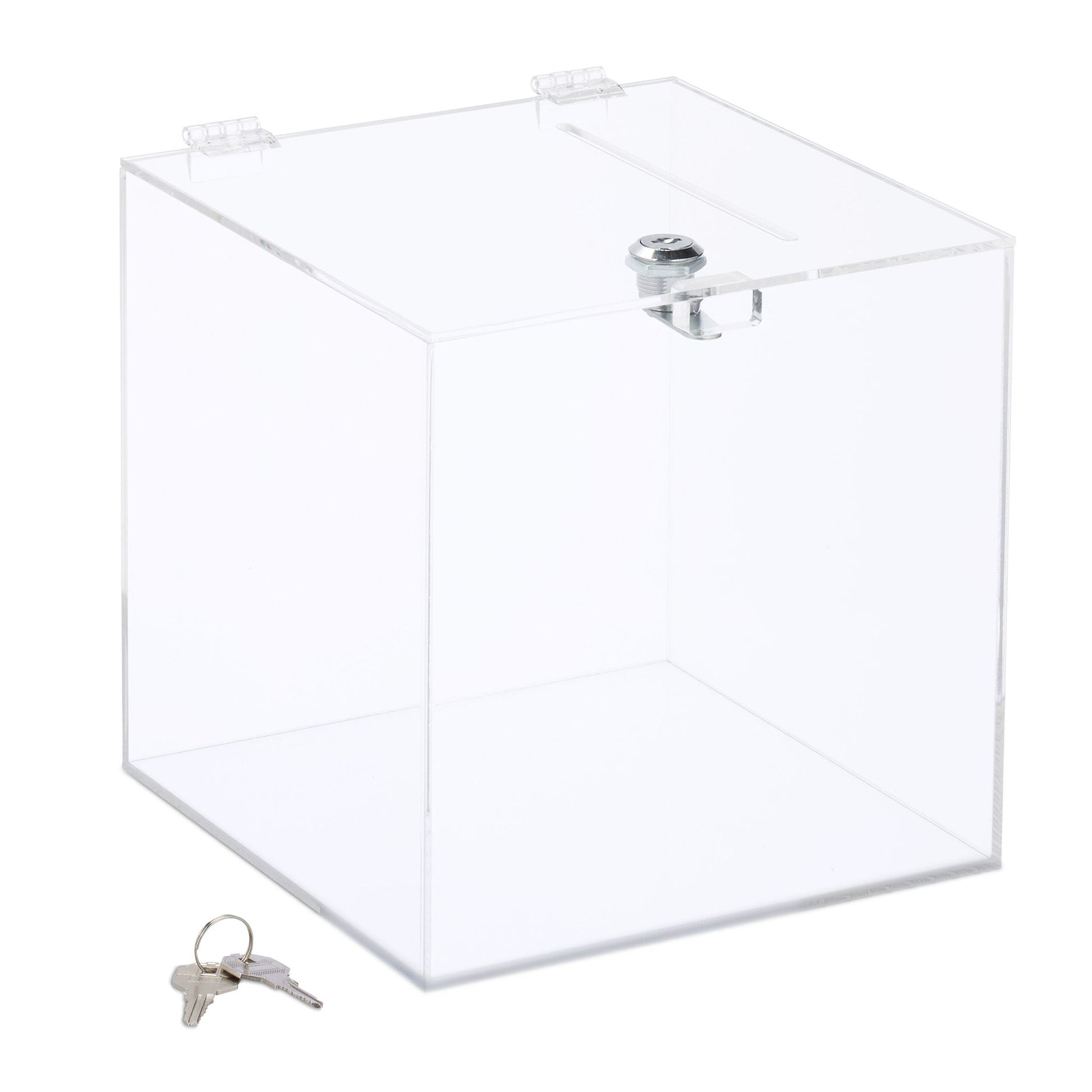 Losbox Acryl Silber-Transparent von Relaxdays