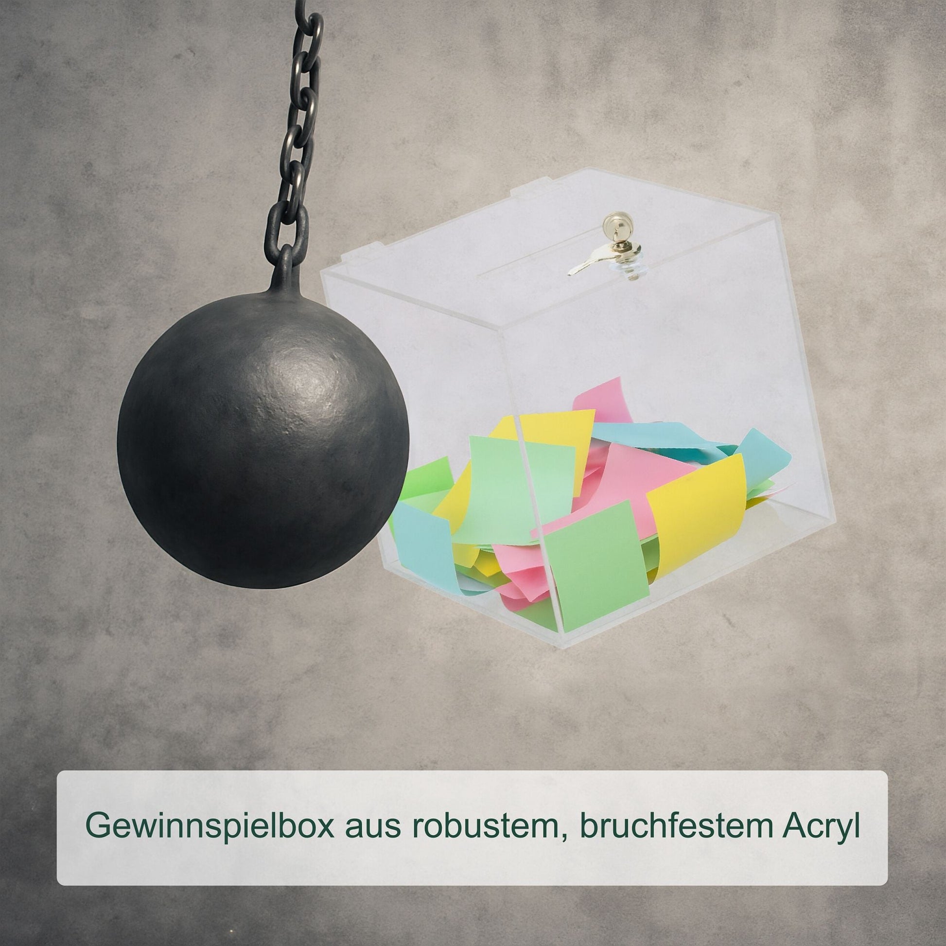 Losbox Acryl Silber-Transparent von Relaxdays