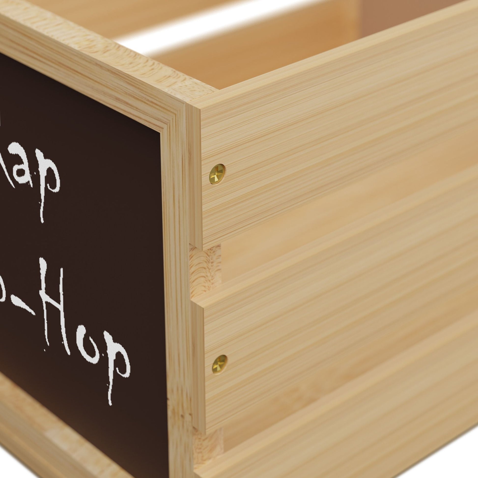 Schallplatten Kiste Bambus Hellbraun-Schwarz von Relaxdays