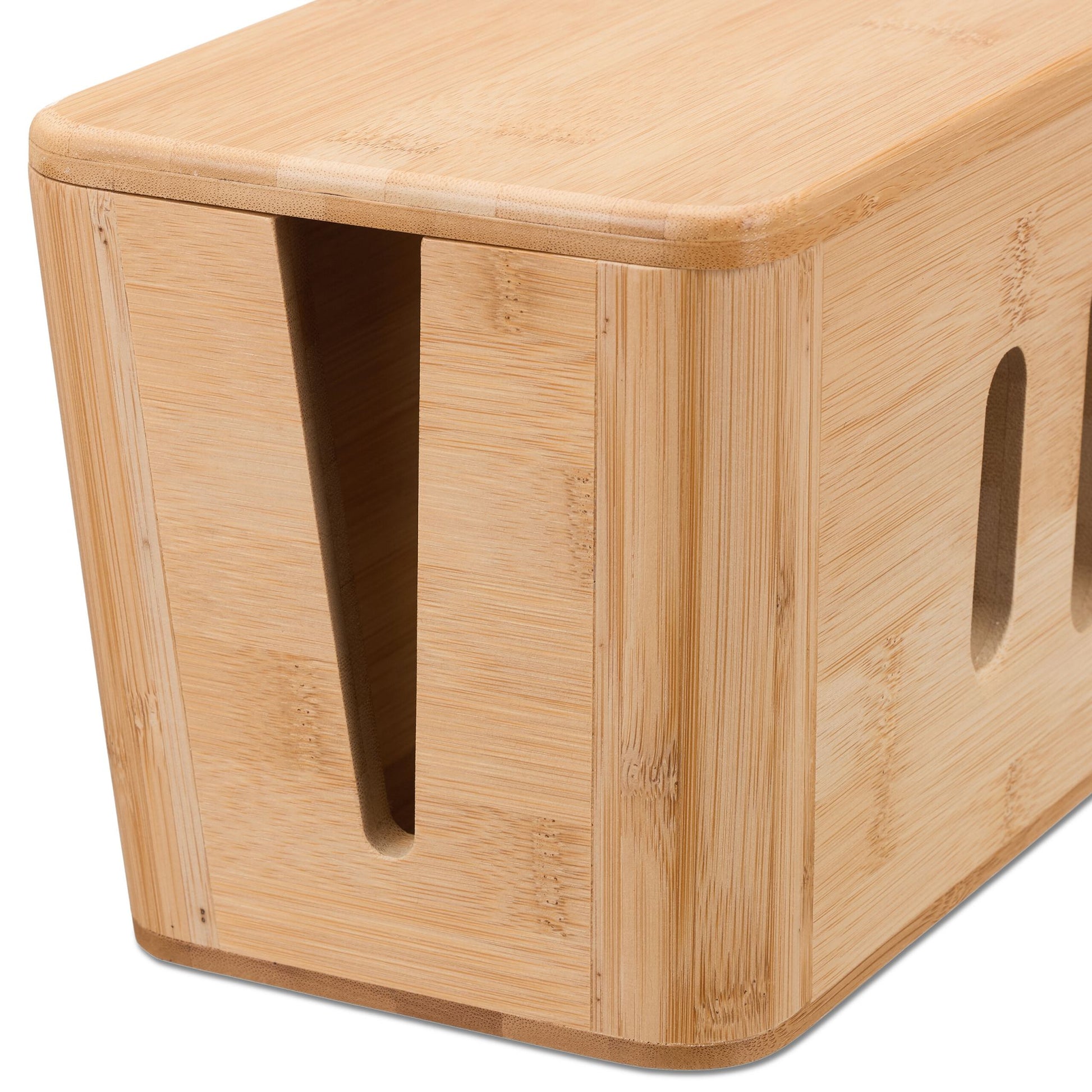 Kabelbox Bambus Hellbraun von Relaxdays