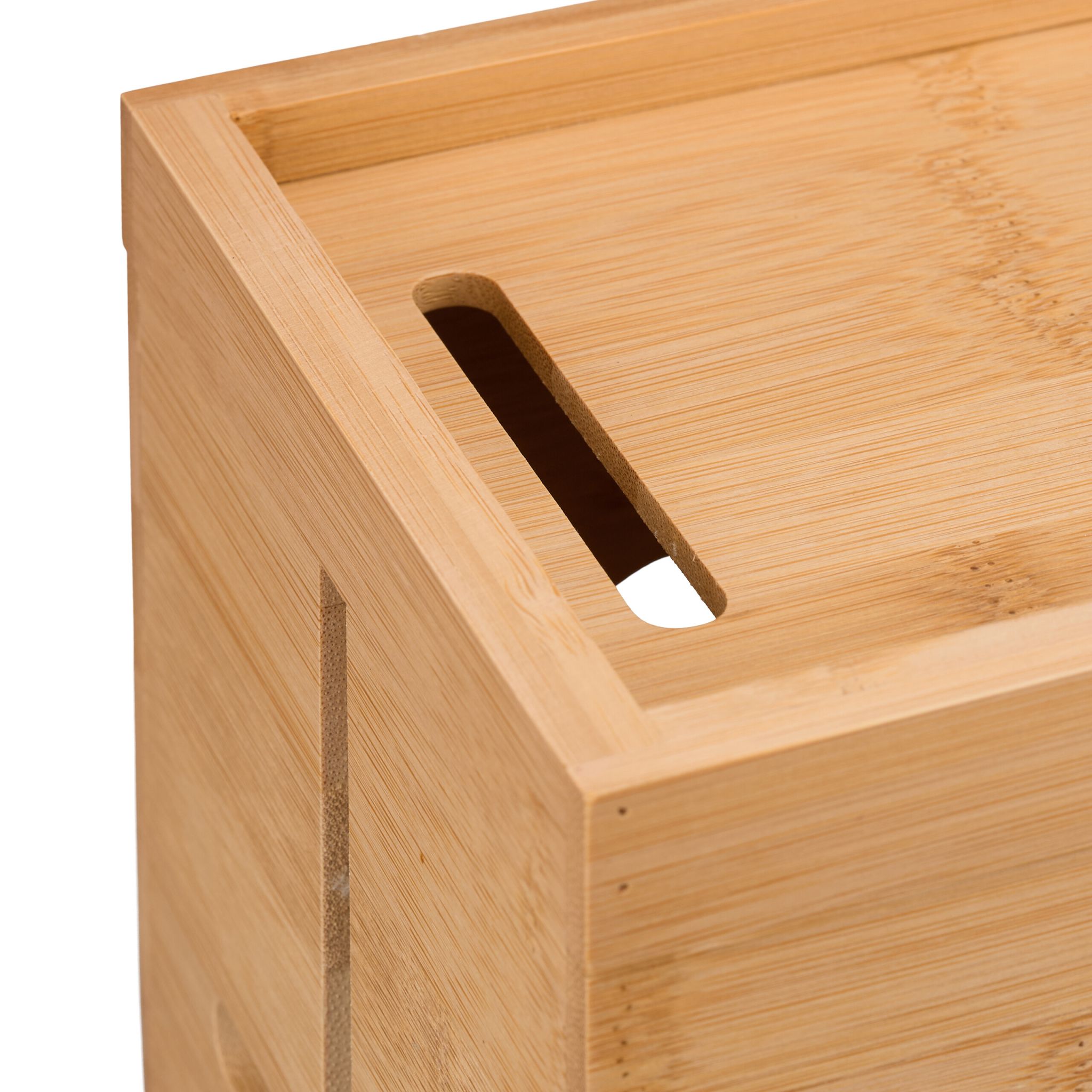 Kabelbox Bambus Hellbraun von Relaxdays