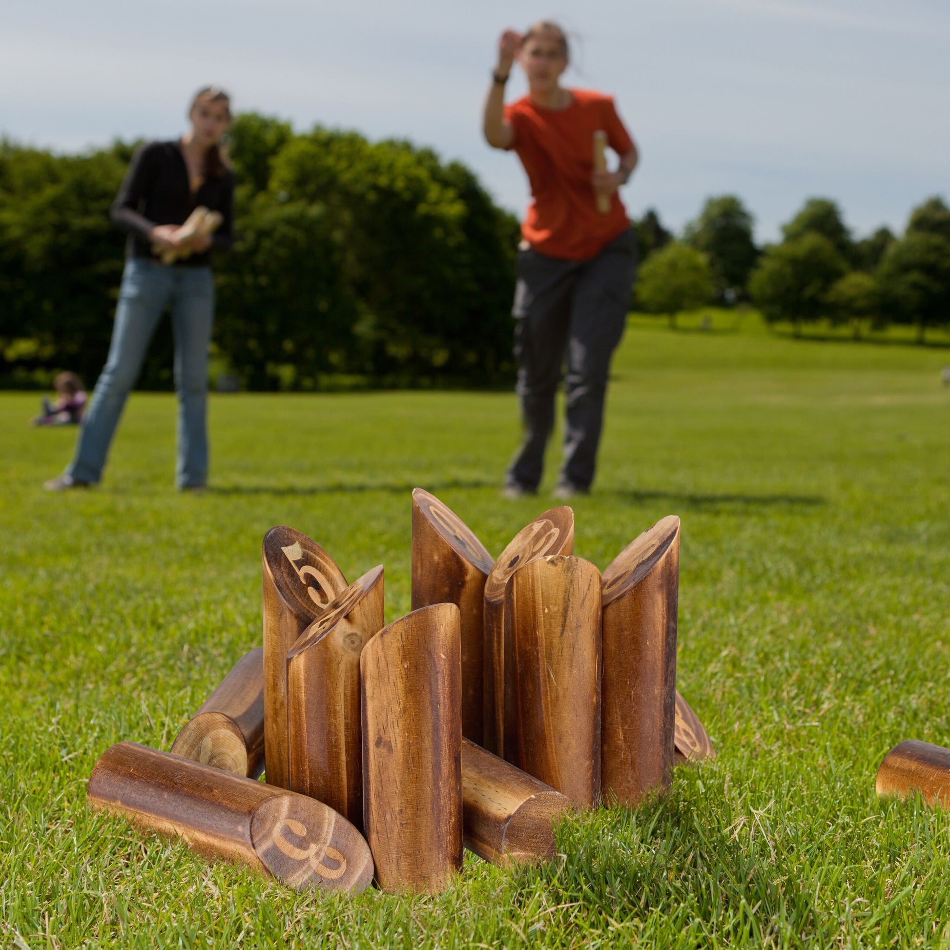 Kubb Wikingerspiel mit Tasche Braun von Relaxdays