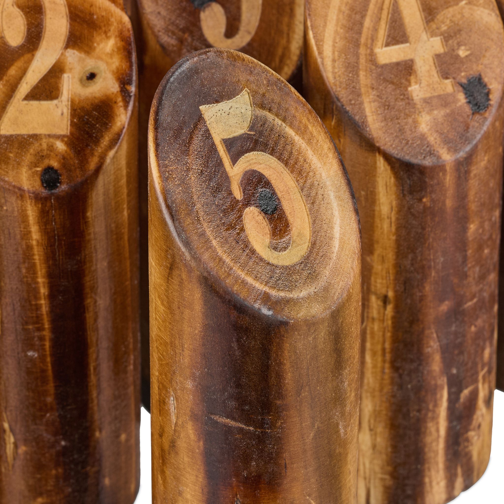 Kubb Wikingerspiel mit Tasche Braun von Relaxdays