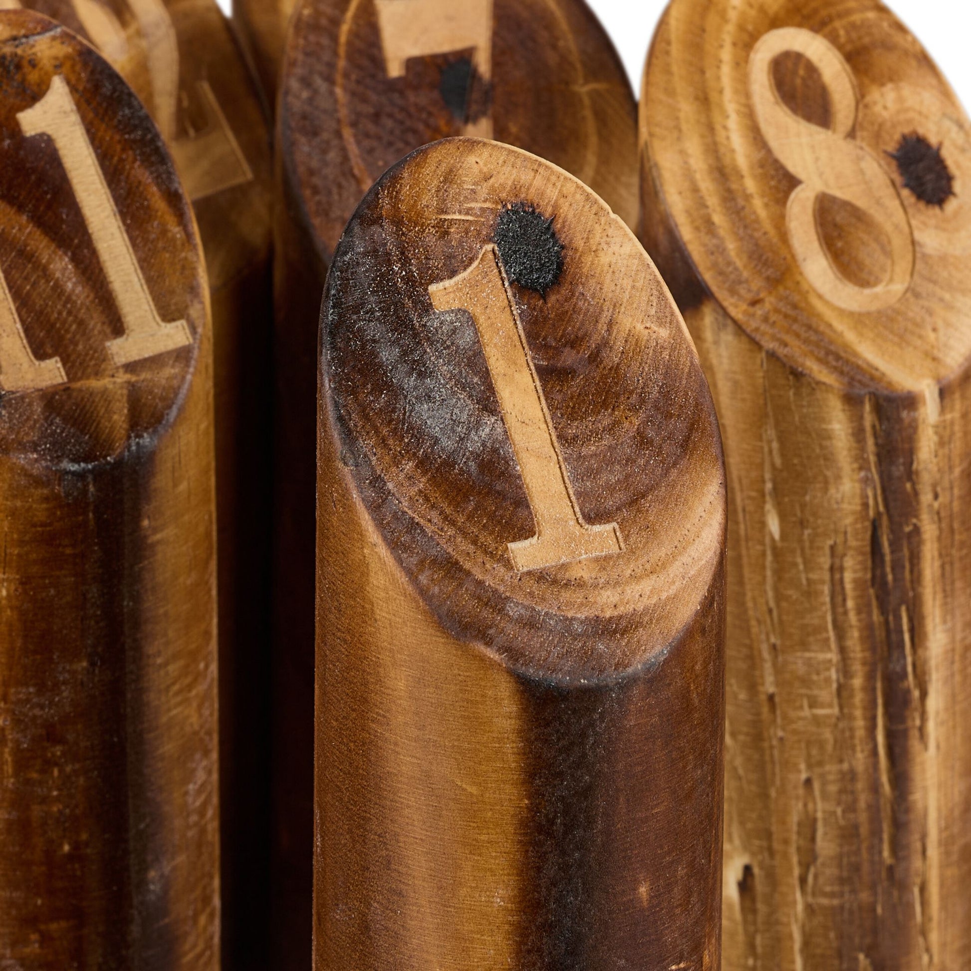 Kubb Wikingerspiel mit Holzbox Braun-Schwarz von Relaxdays