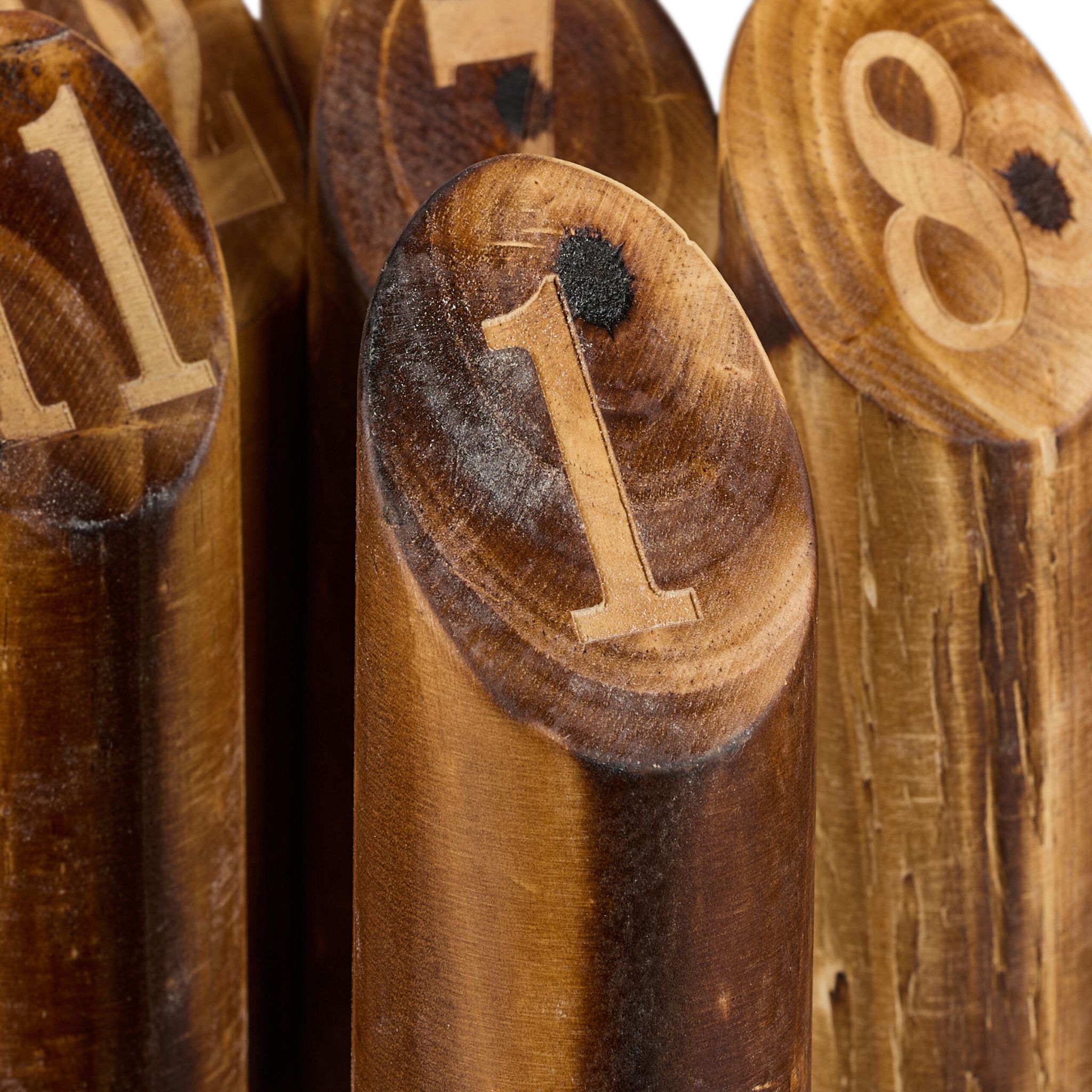 Kubb Wikingerspiel mit Holzbox Braun-Schwarz von Relaxdays