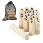 Kubb Wikingerspiel mit Tasche Hellbraun von Relaxdays