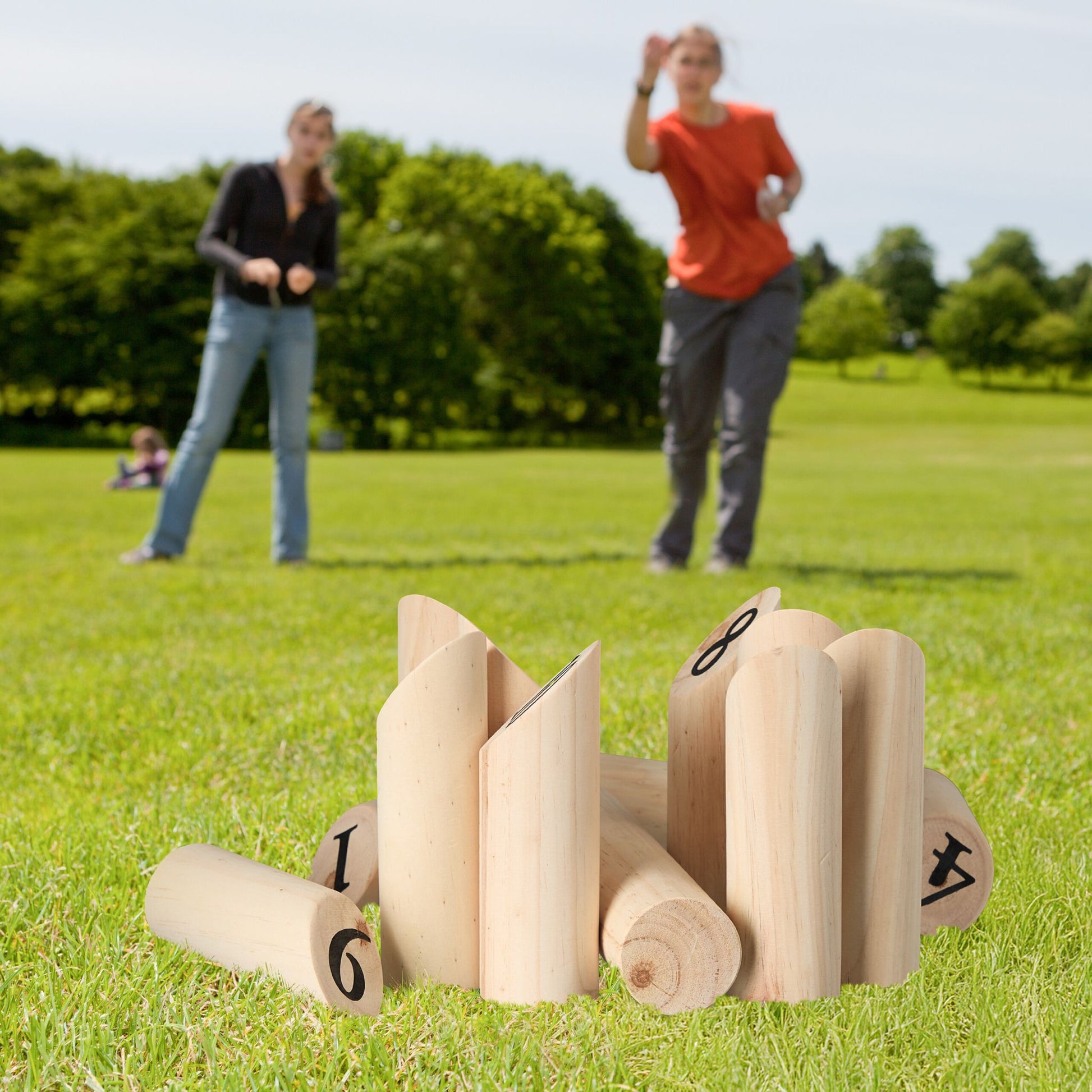 Kubb Wikingerspiel mit Tasche Hellbraun von Relaxdays