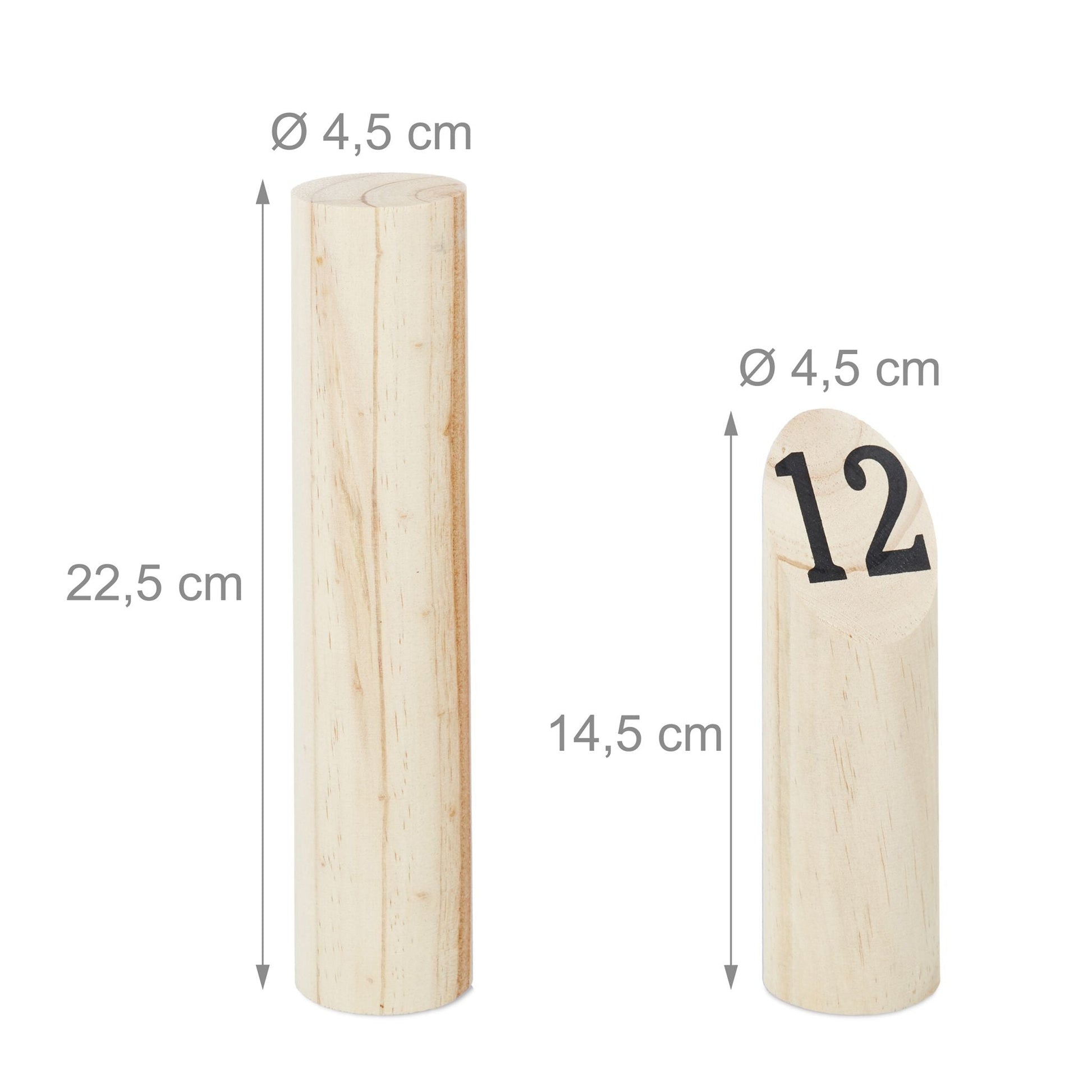 Kubb Wikingerspiel mit Tasche Hellbraun von Relaxdays