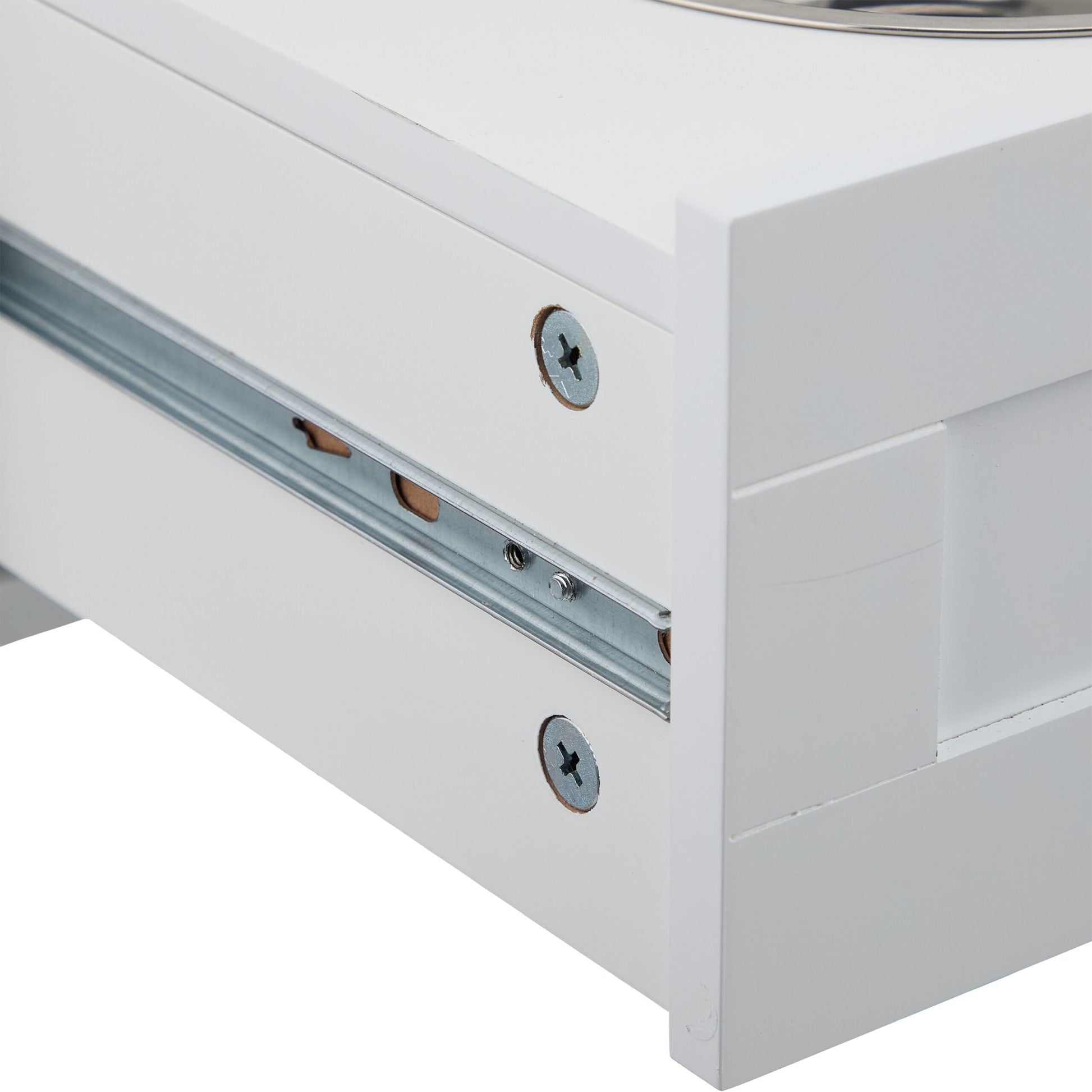 Futterschrank Hunde Weiss-Silber von Relaxdays