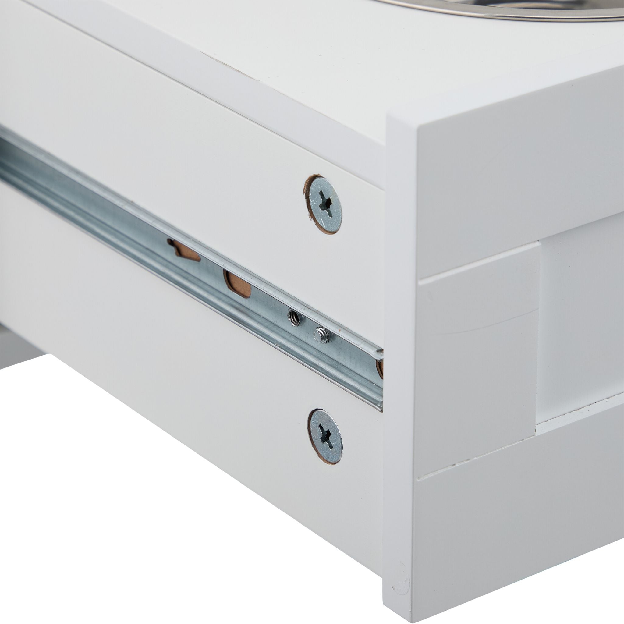 Futterschrank Hunde Weiss-Silber von Relaxdays