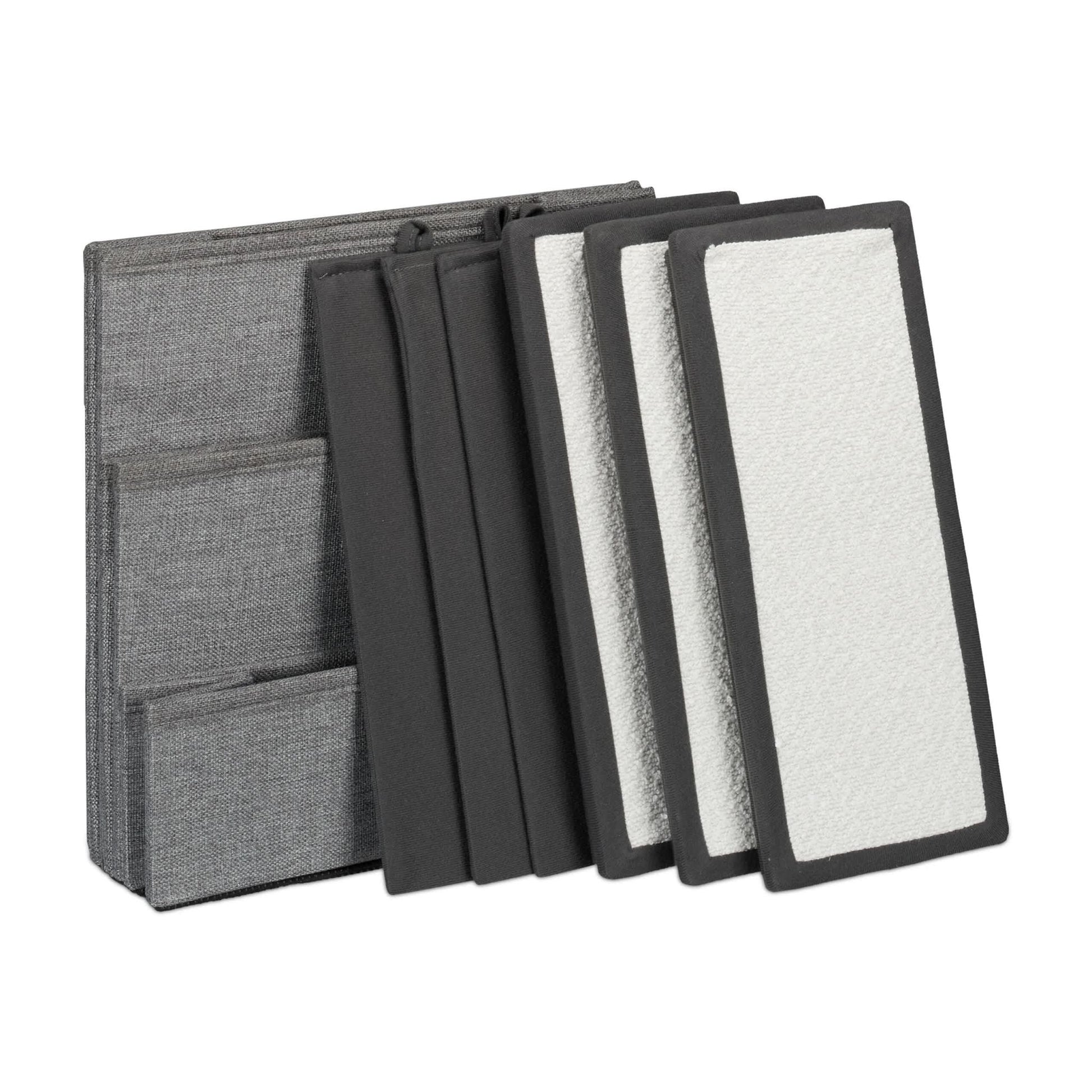 Faltbare Hundetreppe 3 Stufen Weiss-Grau von Relaxdays