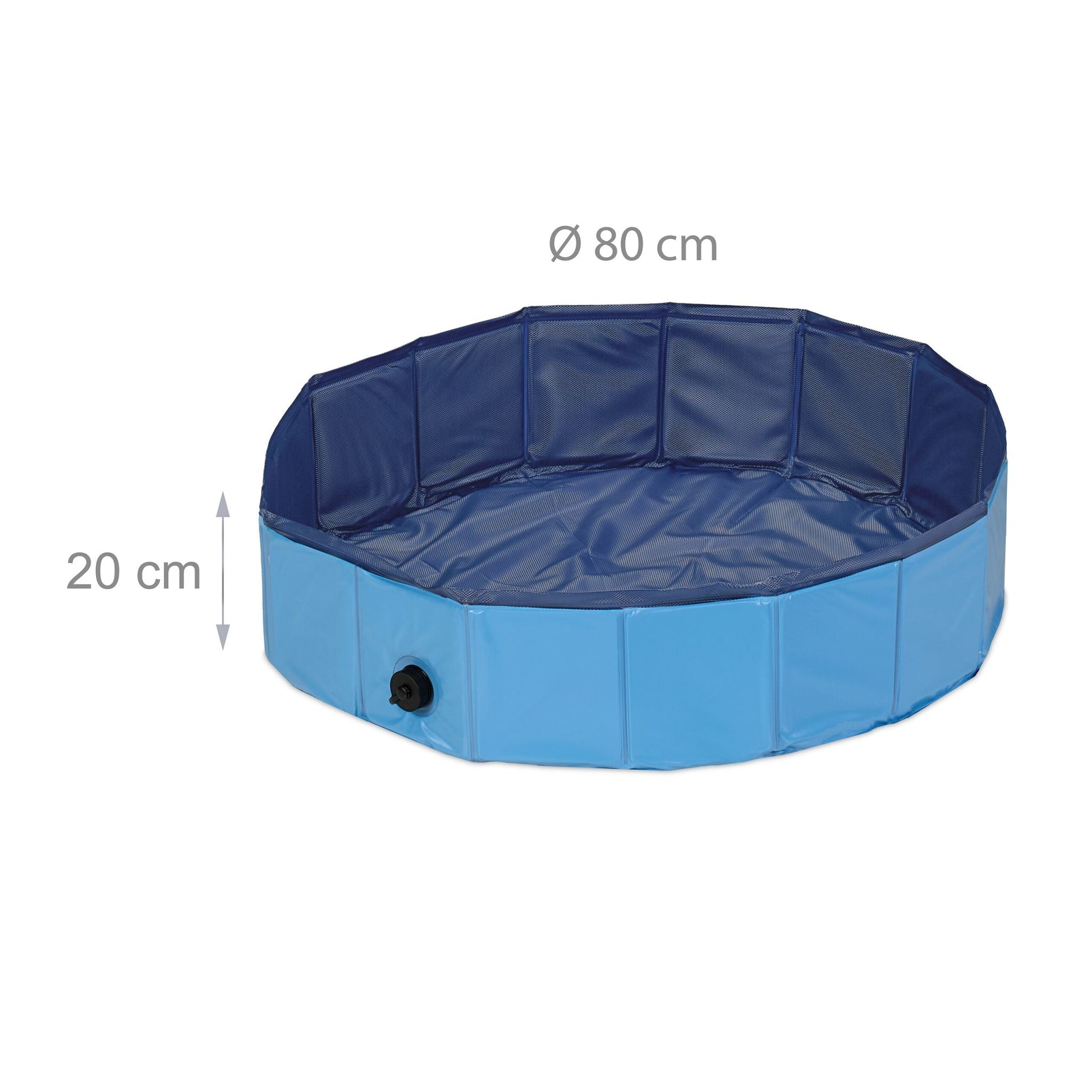 Hundepool Blau-Hellblau-Schwarz von Relaxdays