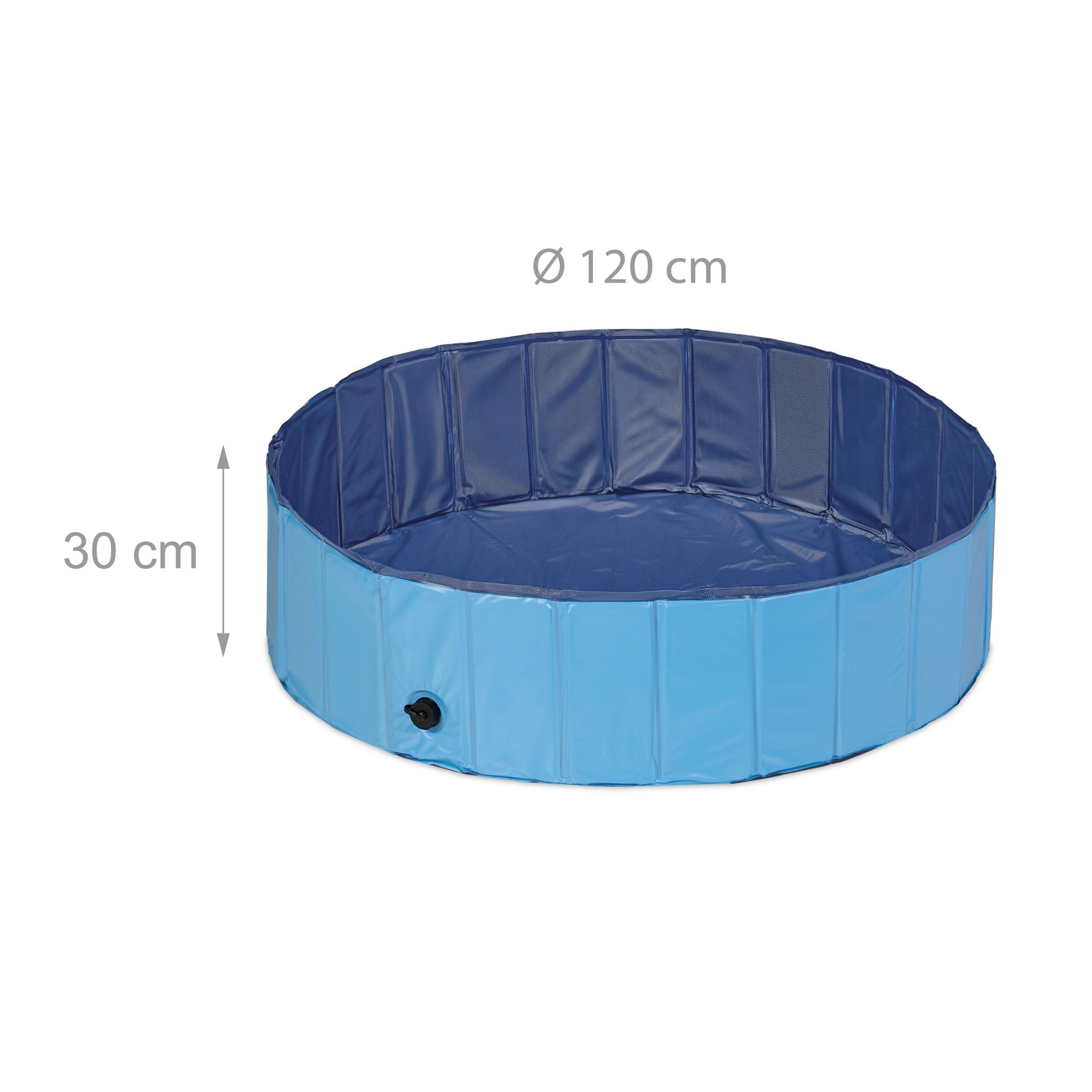 Hundepool Blau-Hellblau-Schwarz von Relaxdays