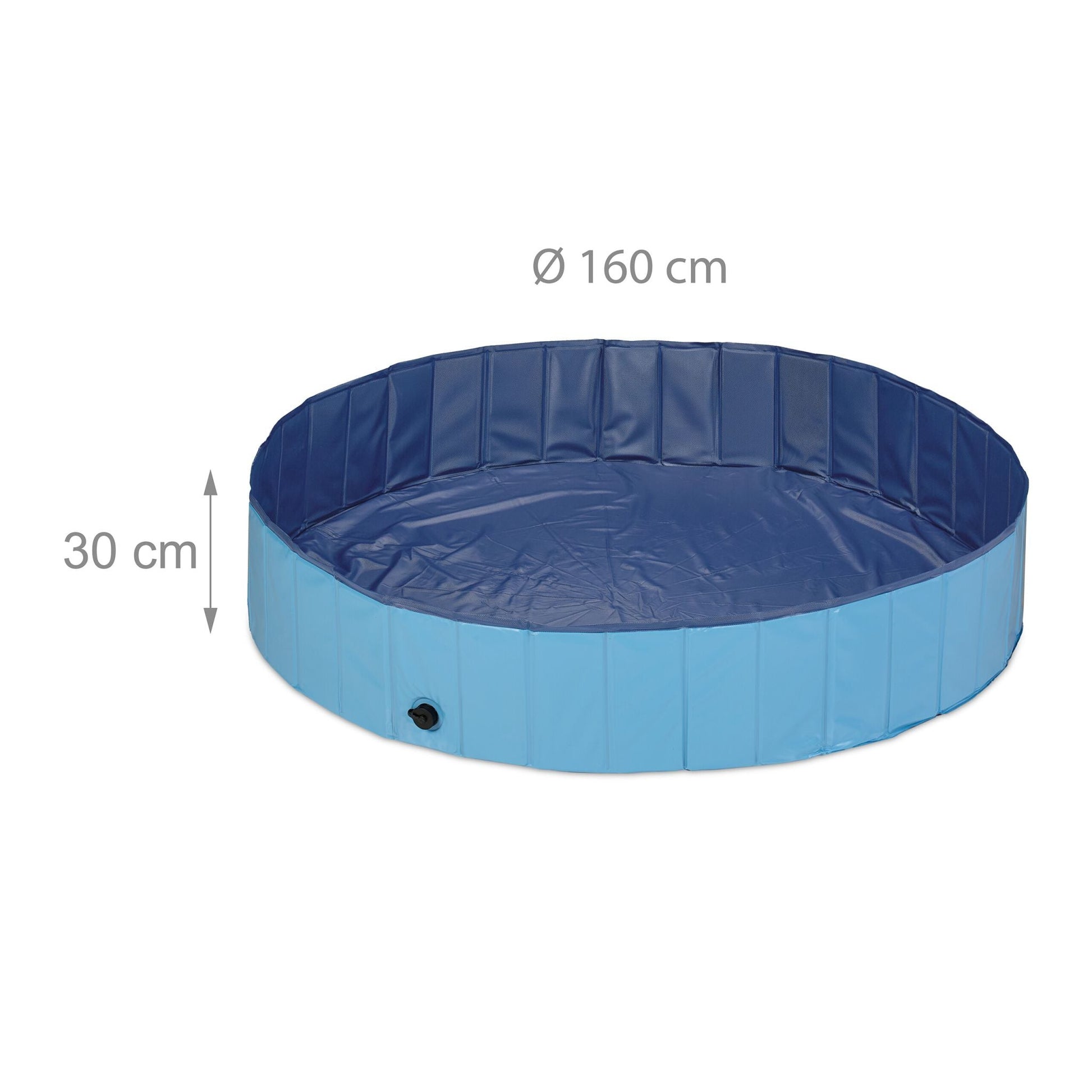 Hundepool Blau-Hellblau-Schwarz von Relaxdays