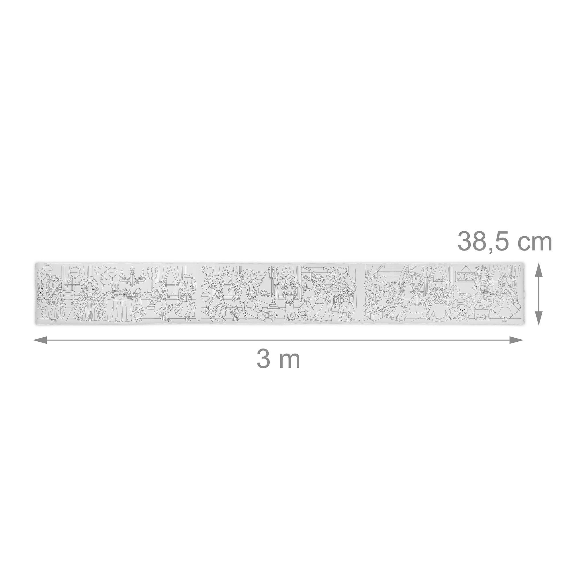 Ausmaltischdecken für Kinder 2er-Set 3 m Weiss-Rosa-Schwarz von guteszeug.ch