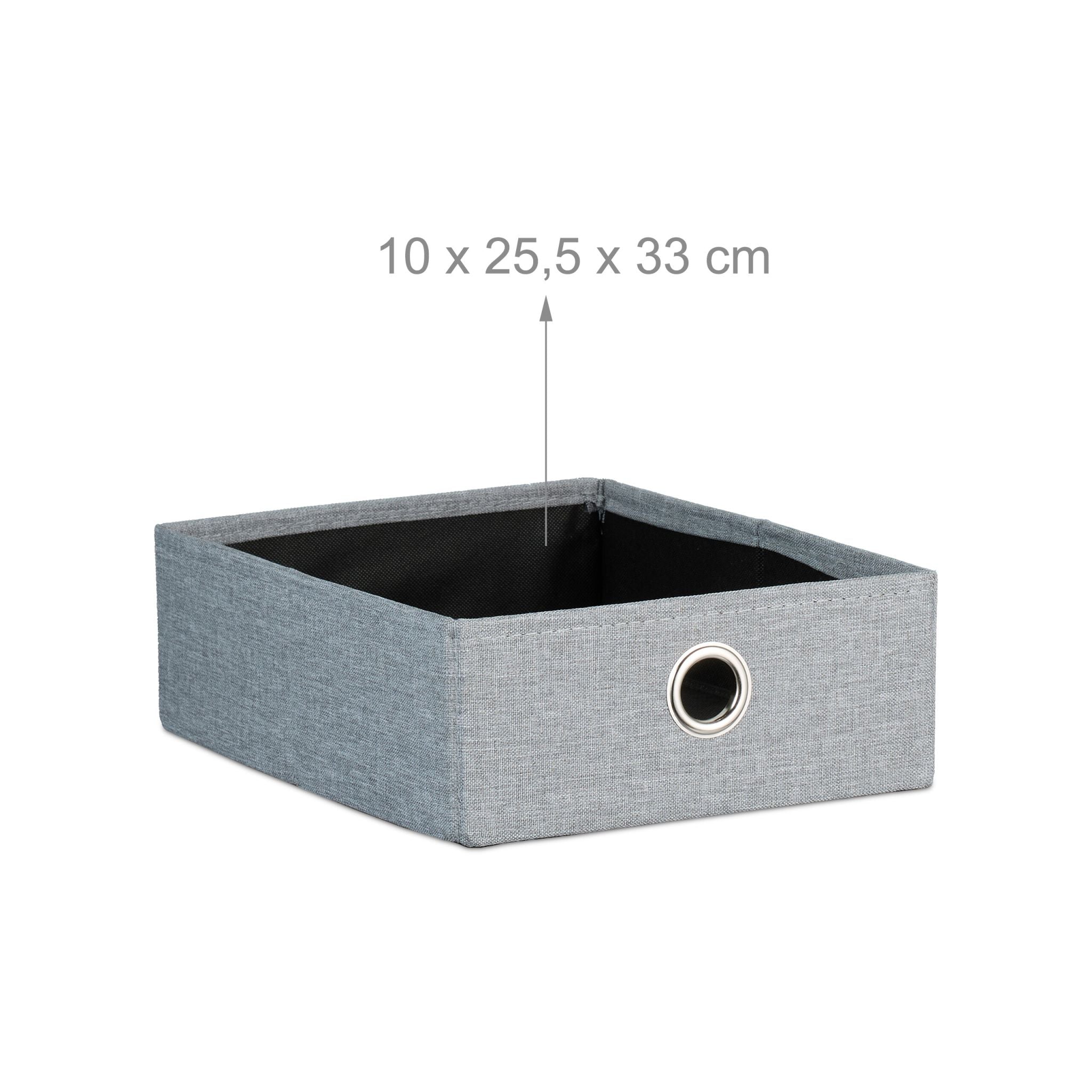 Sitzhocker mit Stauraum 2 Schubladen Grau von Relaxdays