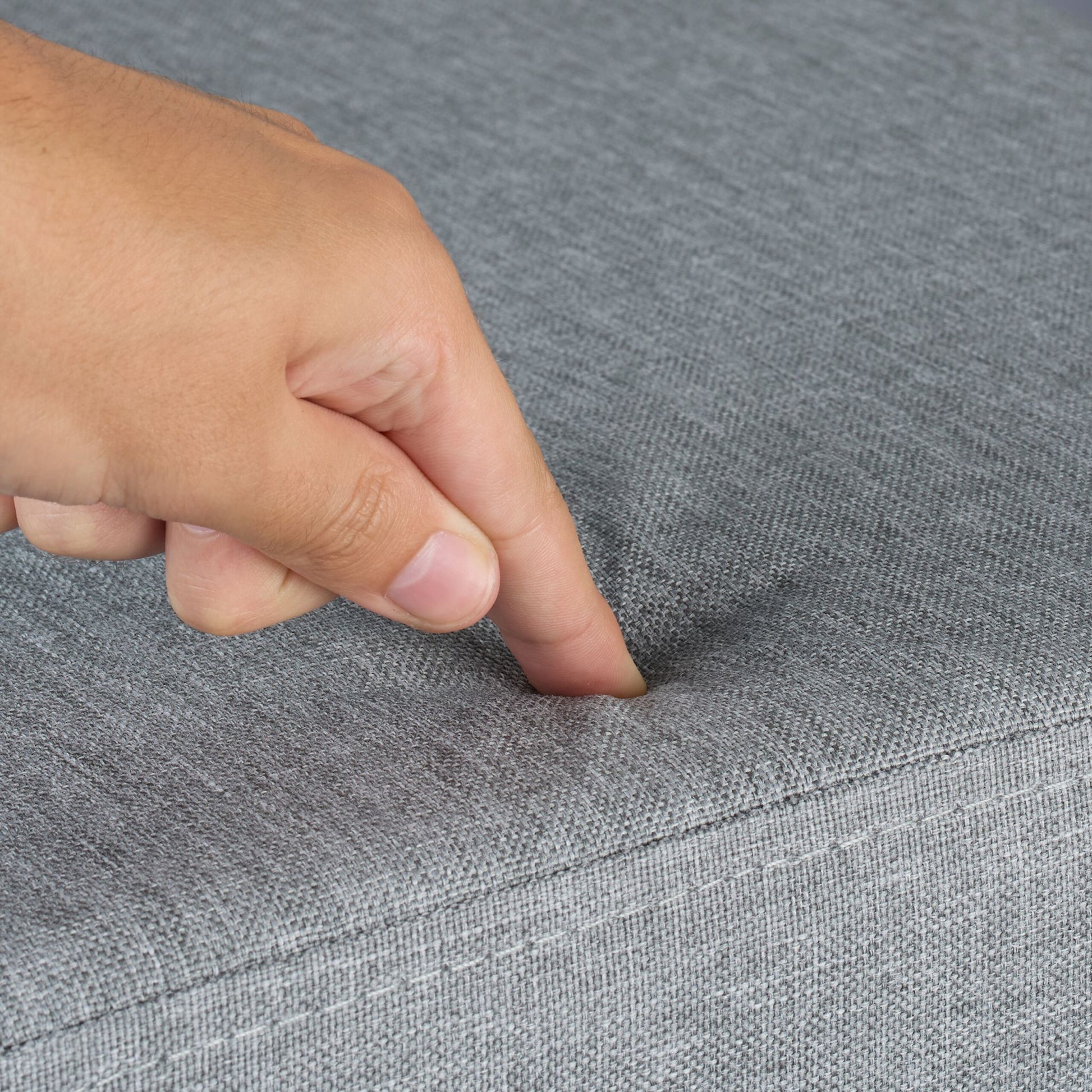 Sitzhocker mit Stauraum 2 Schubladen Grau von Relaxdays
