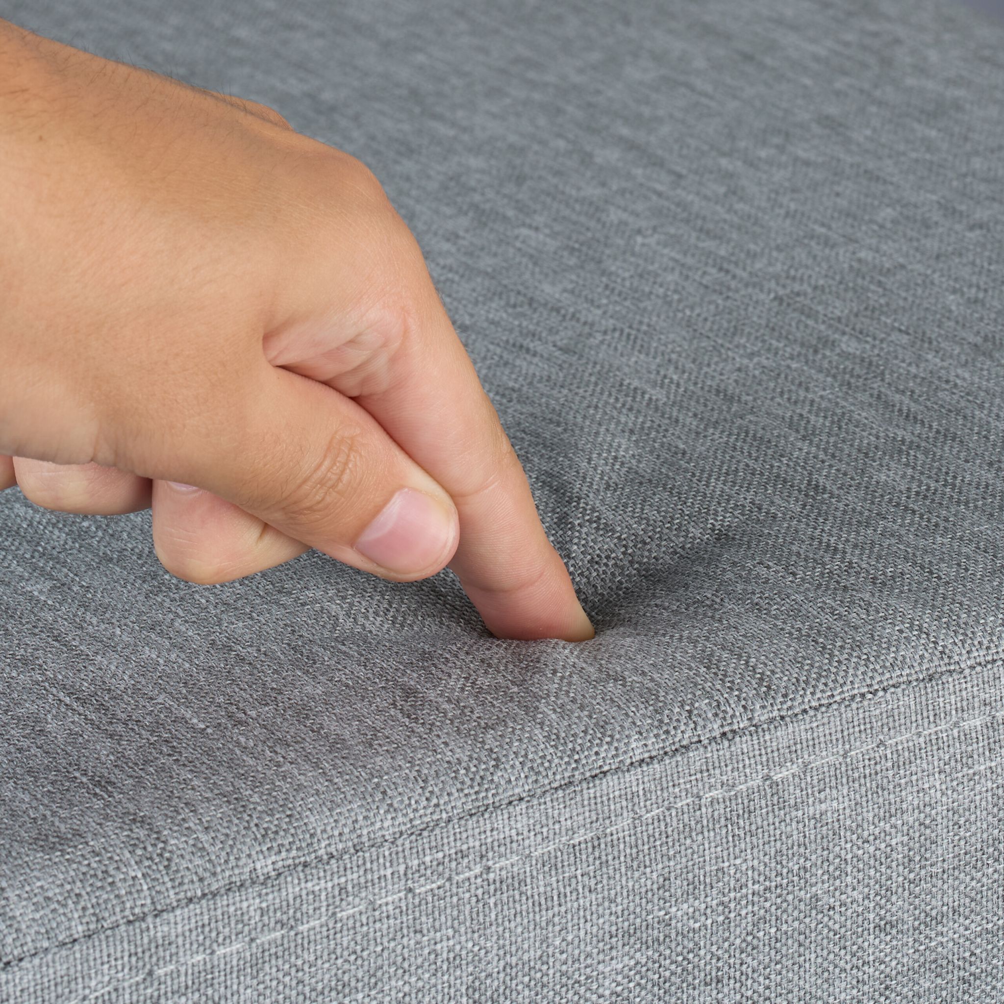 Sitzhocker mit Stauraum 2 Schubladen Grau von Relaxdays