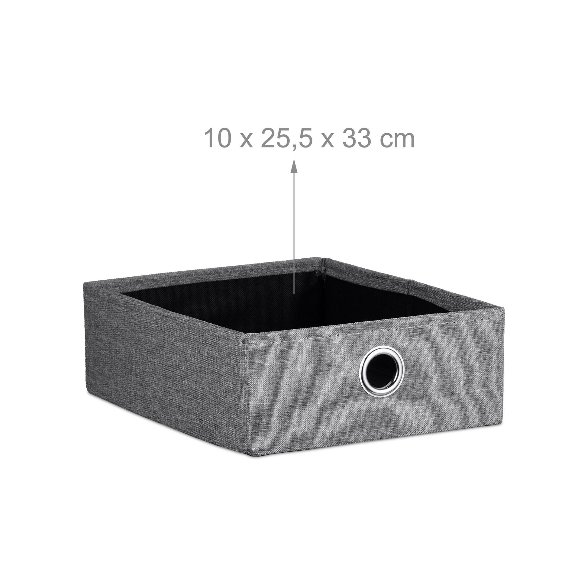 Sitzhocker mit Stauraum 2 Schubladen Anthrazit von Relaxdays
