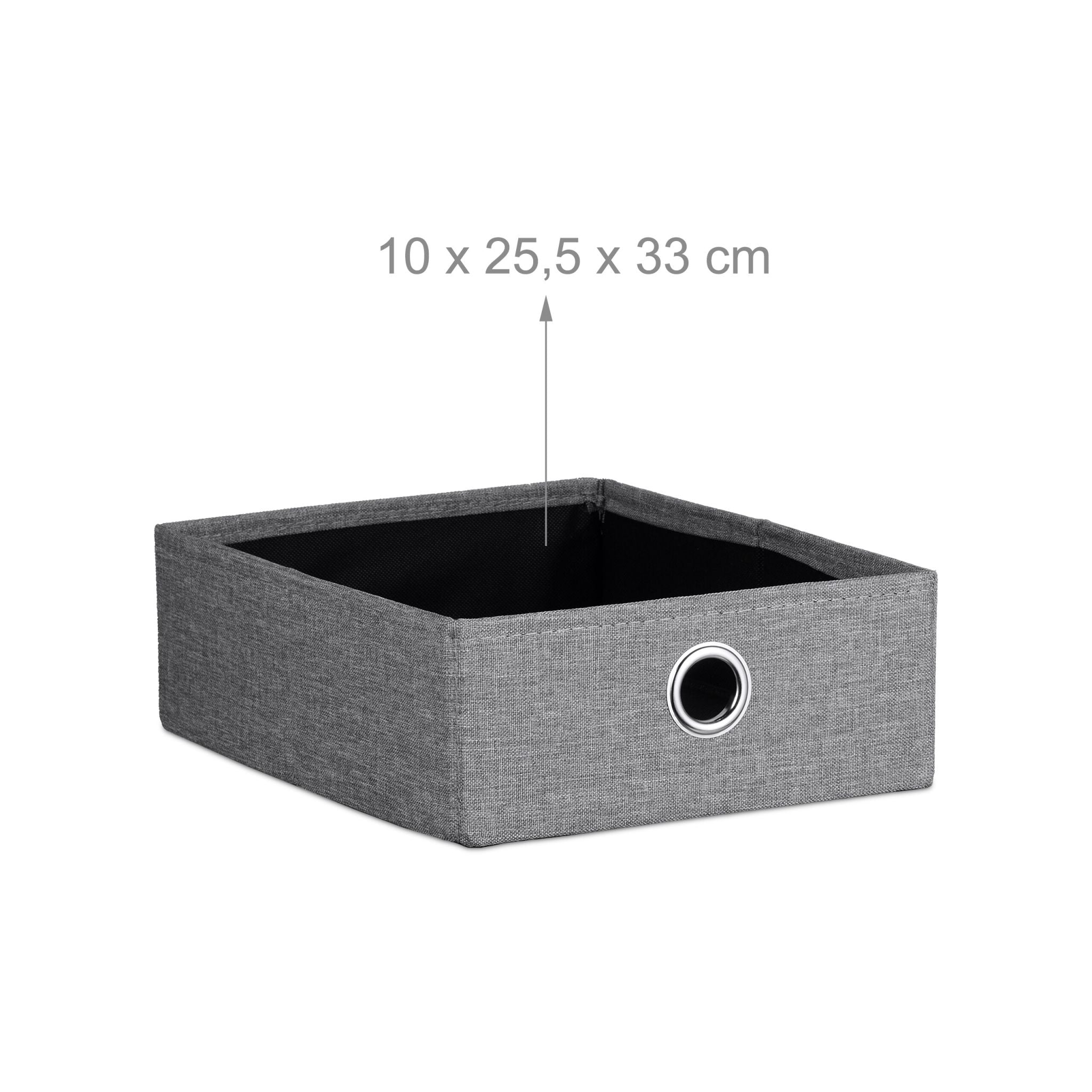 Sitzhocker mit Stauraum 2 Schubladen Anthrazit von Relaxdays