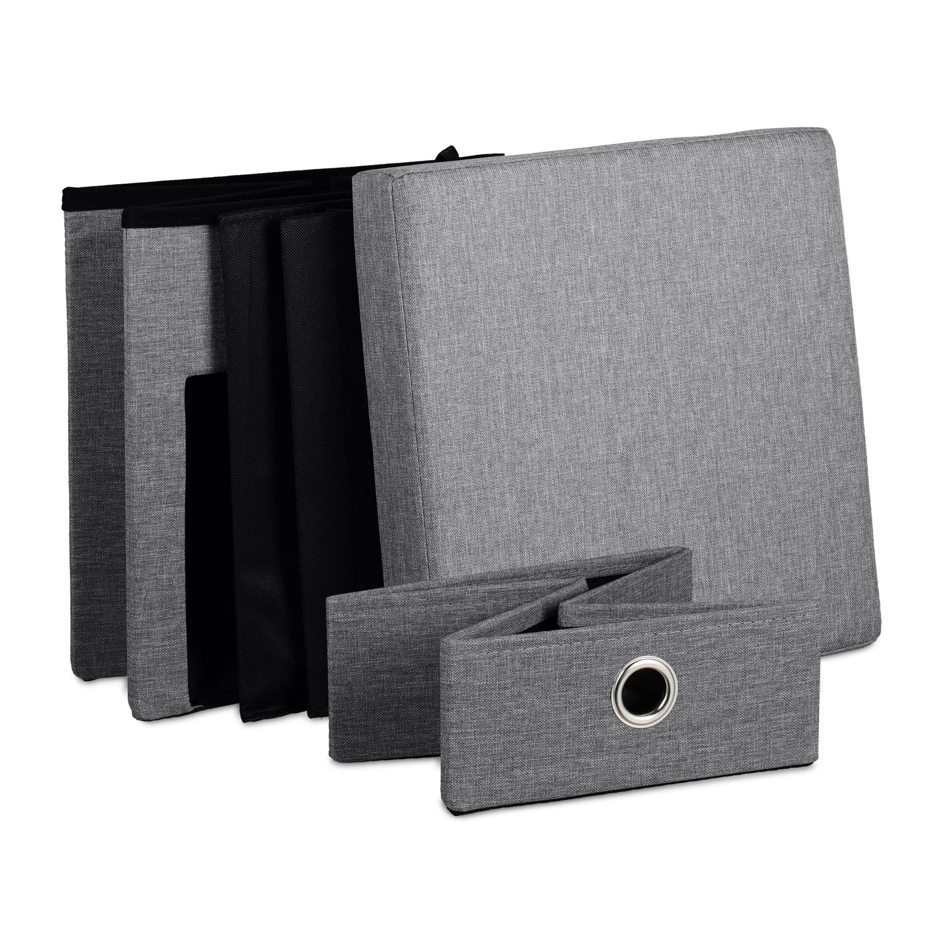 Sitzhocker mit Stauraum 2 Schubladen Anthrazit von Relaxdays