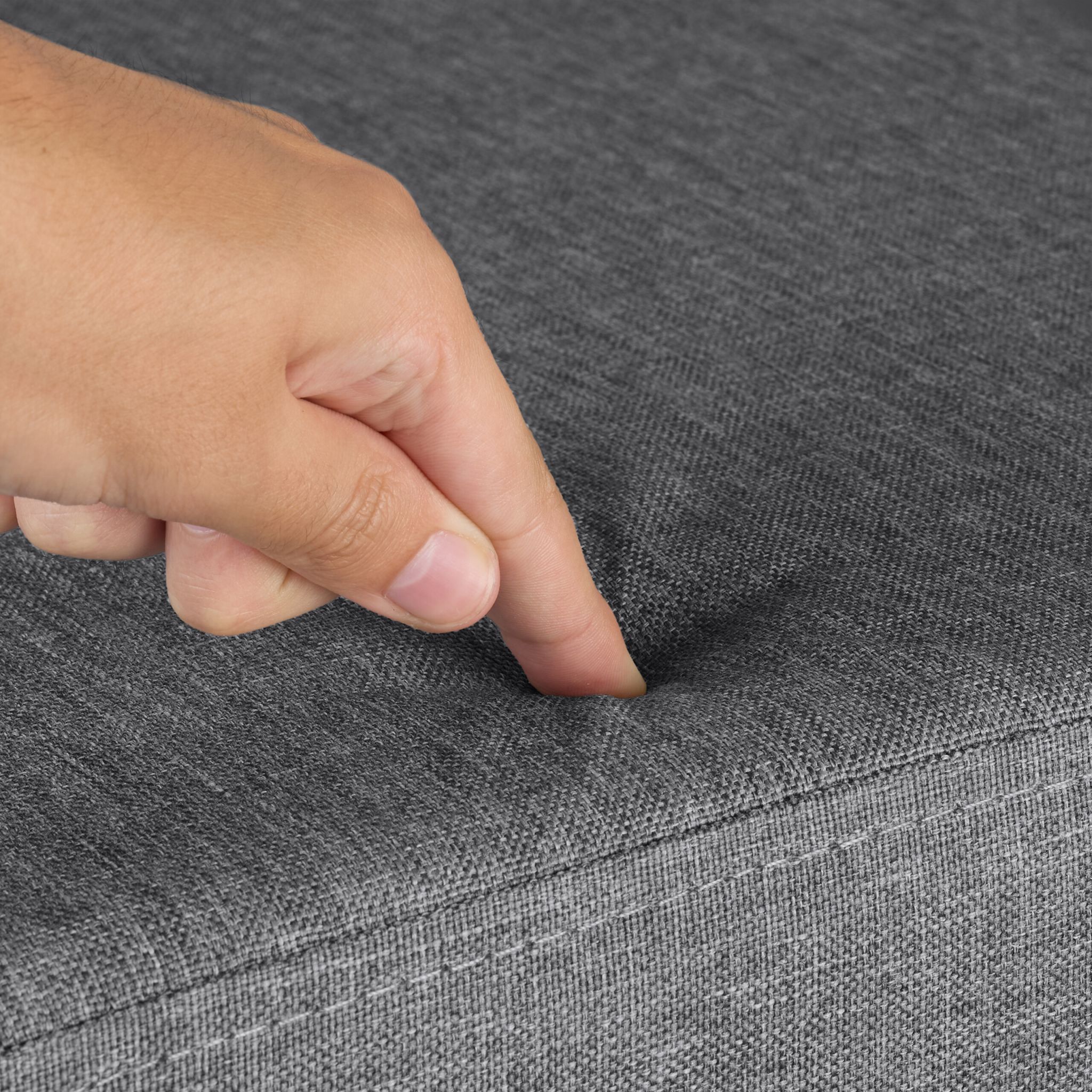 Sitzhocker mit Stauraum 2 Schubladen Anthrazit von Relaxdays