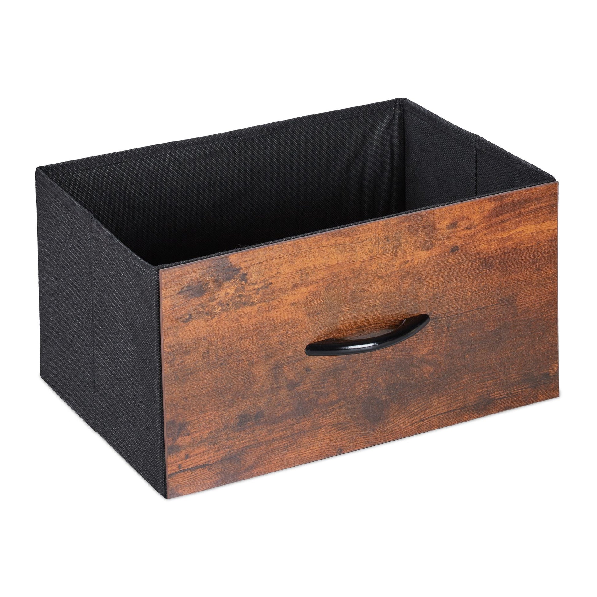 Nachttisch Industrial 2er-Set Dunkelbraun-Schwarz von Relaxdays