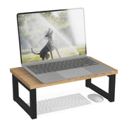 Monitorständer Industrial-Design Hellbraun-Schwarz von Relaxdays