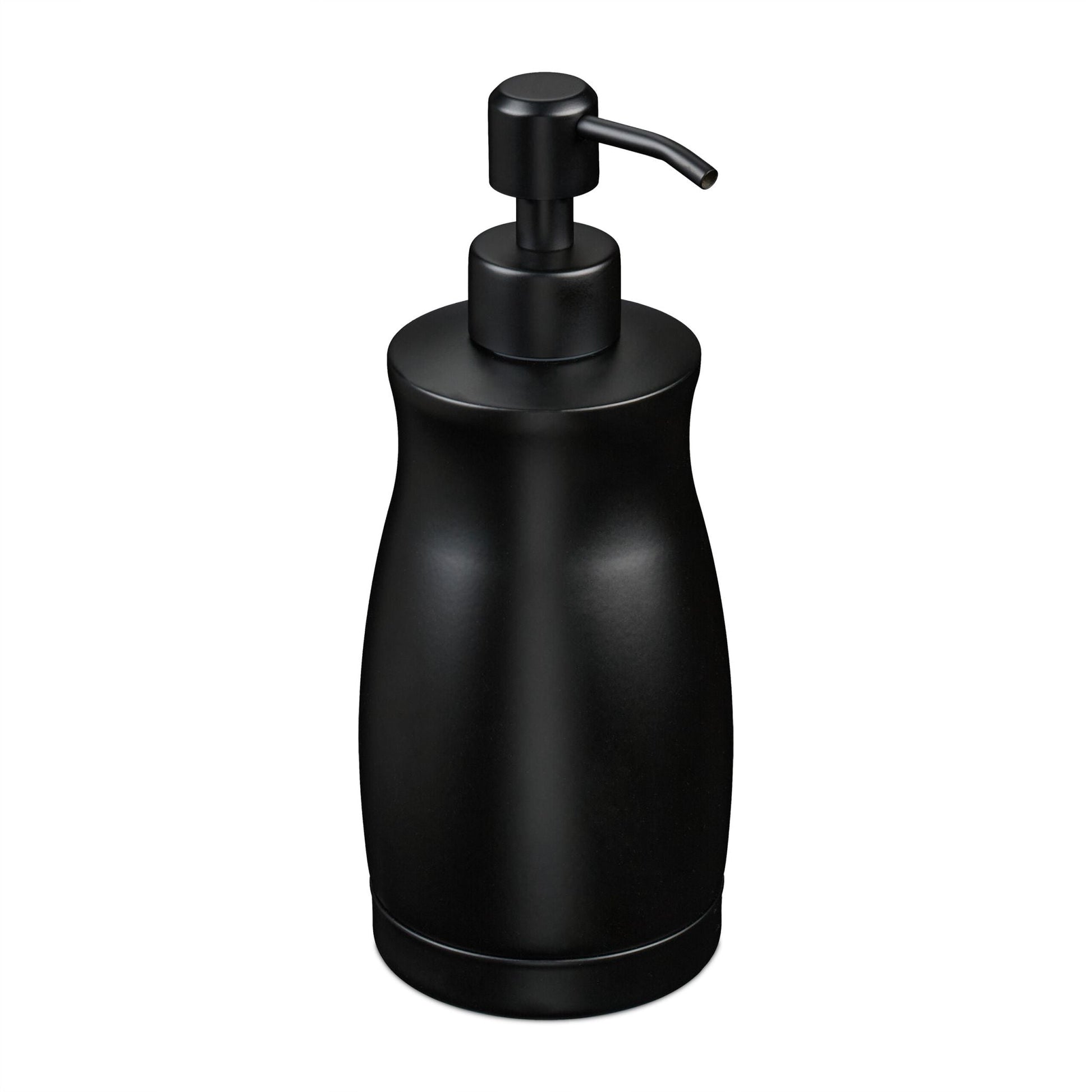 Seifenspender Edelstahl 400 ml Schwarz von Relaxdays