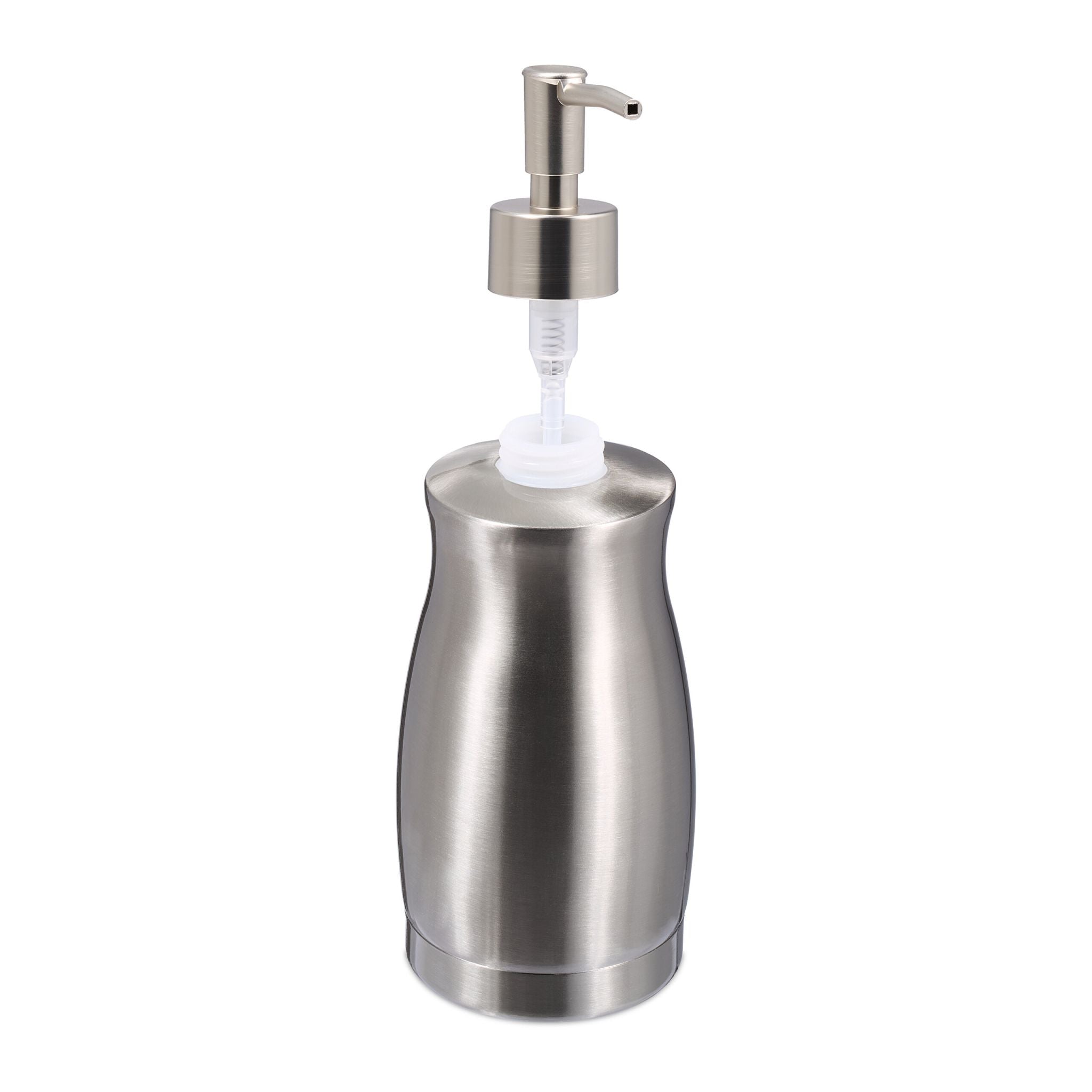 Seifenspender Edelstahl 400 ml Silber von Relaxdays