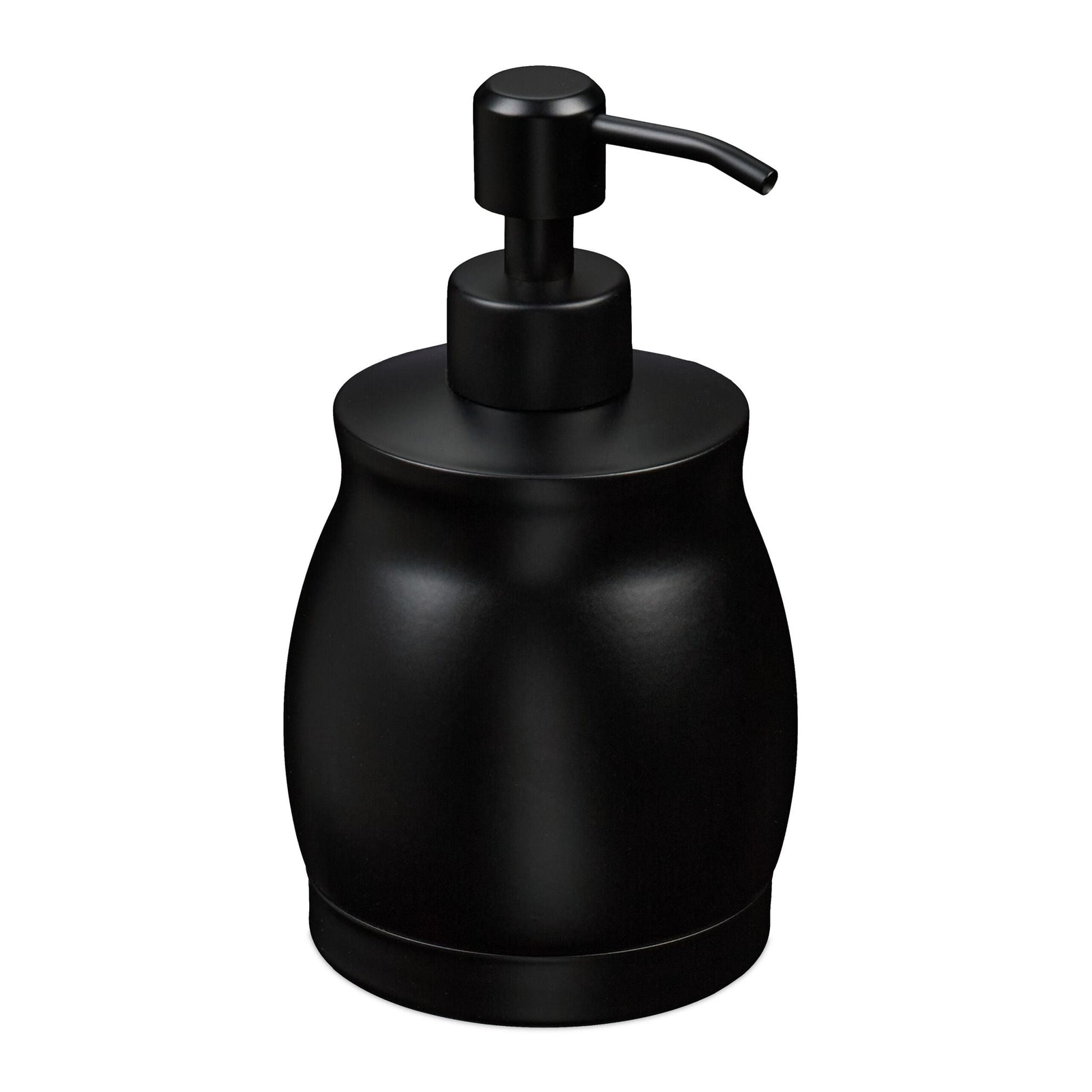 Seifenspender Edelstahl 390 ml Schwarz von Relaxdays