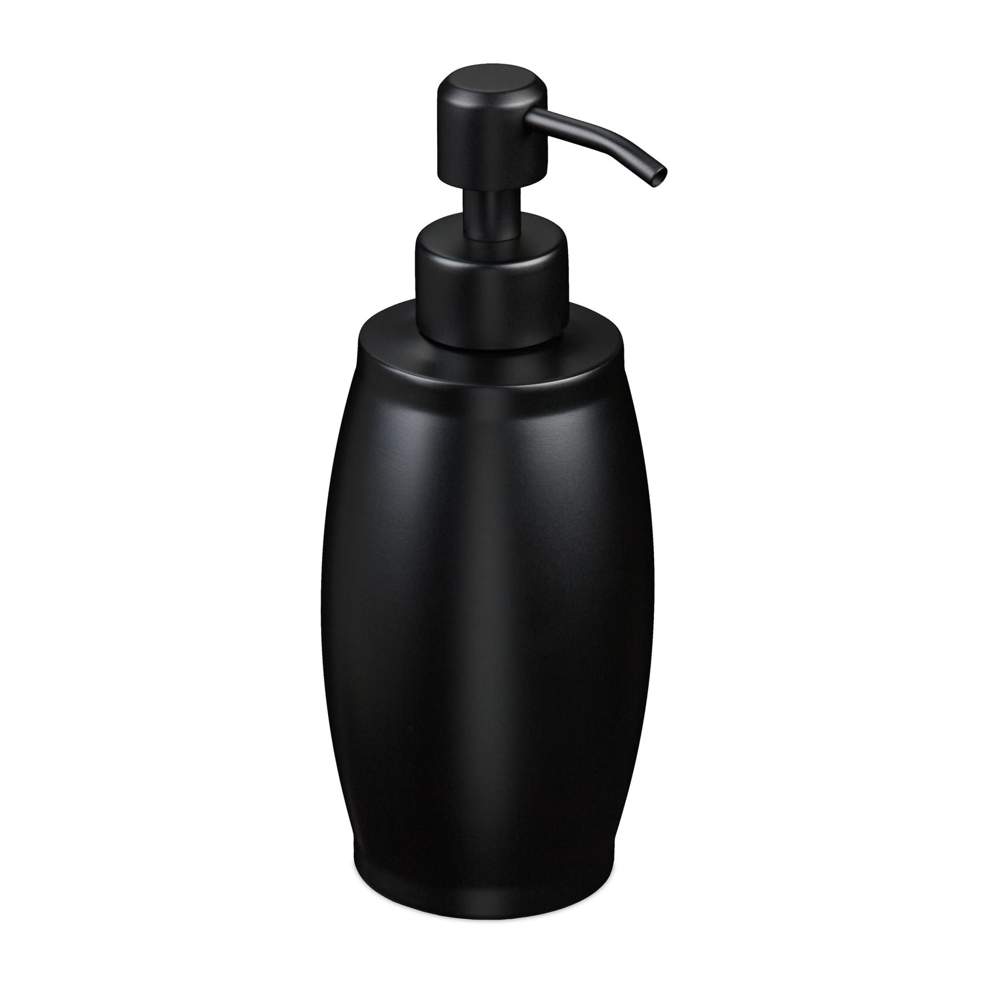 Seifenspender Edelstahl 350 ml Schwarz von Relaxdays