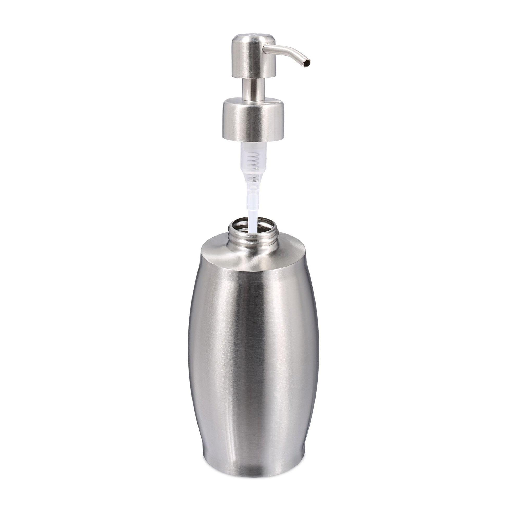 Seifenspender Edelstahl 350 ml Silber von Relaxdays