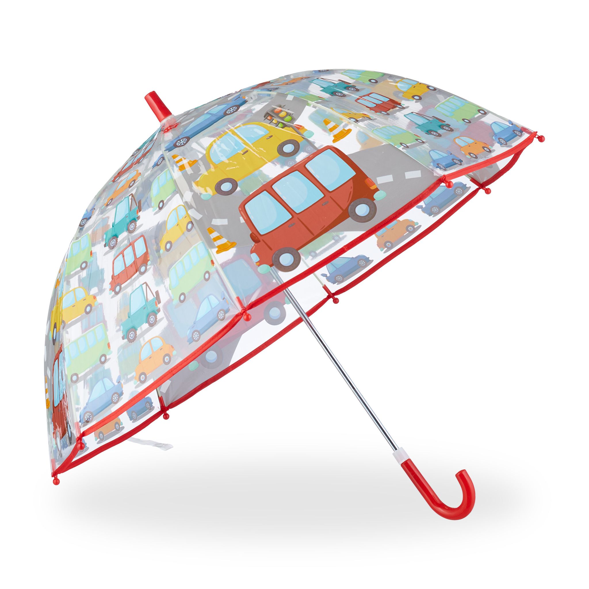 Kinderregenschirm Gelb-Rot-Transparent von Relaxdays