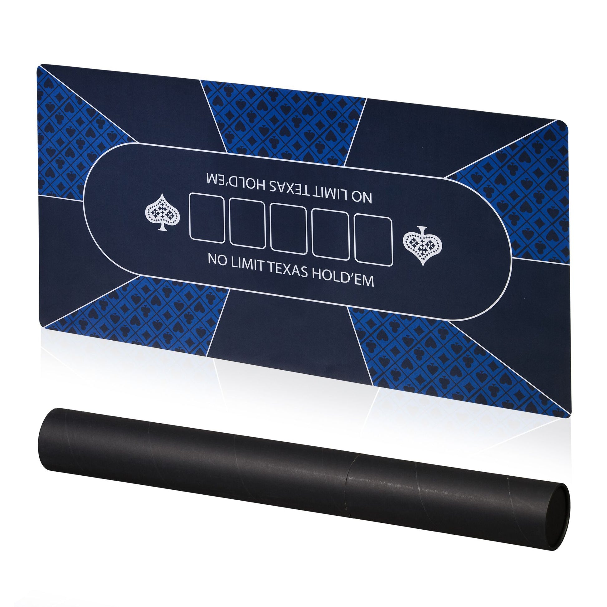 Pokermatte 120 x 60cm Weiss-Blau-Dunkelblau von Relaxdays