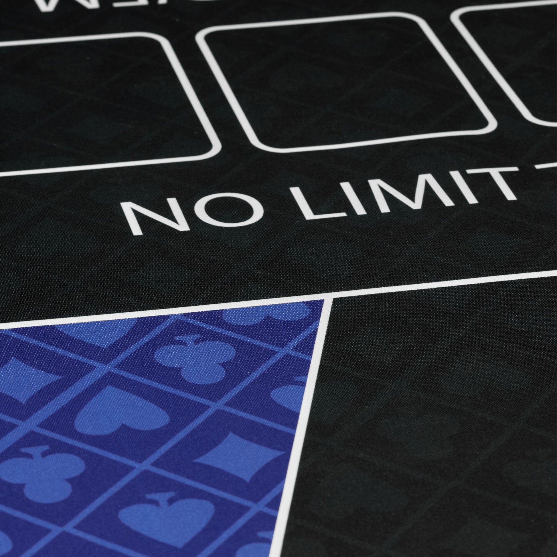 Pokermatte 120 x 60cm Weiss-Blau-Schwarz von Relaxdays