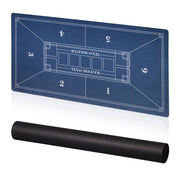 Pokermatte 120 x 60cm Weiss-Blau von Relaxdays